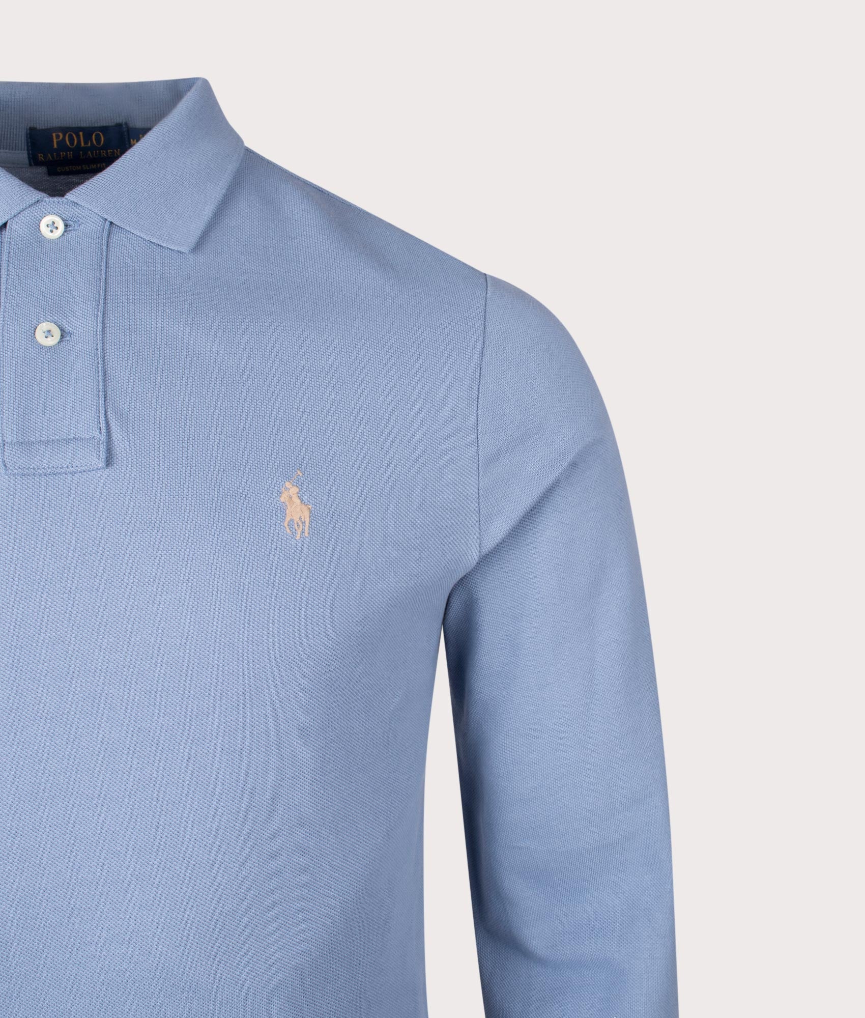 Custom Slim Fit Long Sleeve Polo Shirt - Image 2