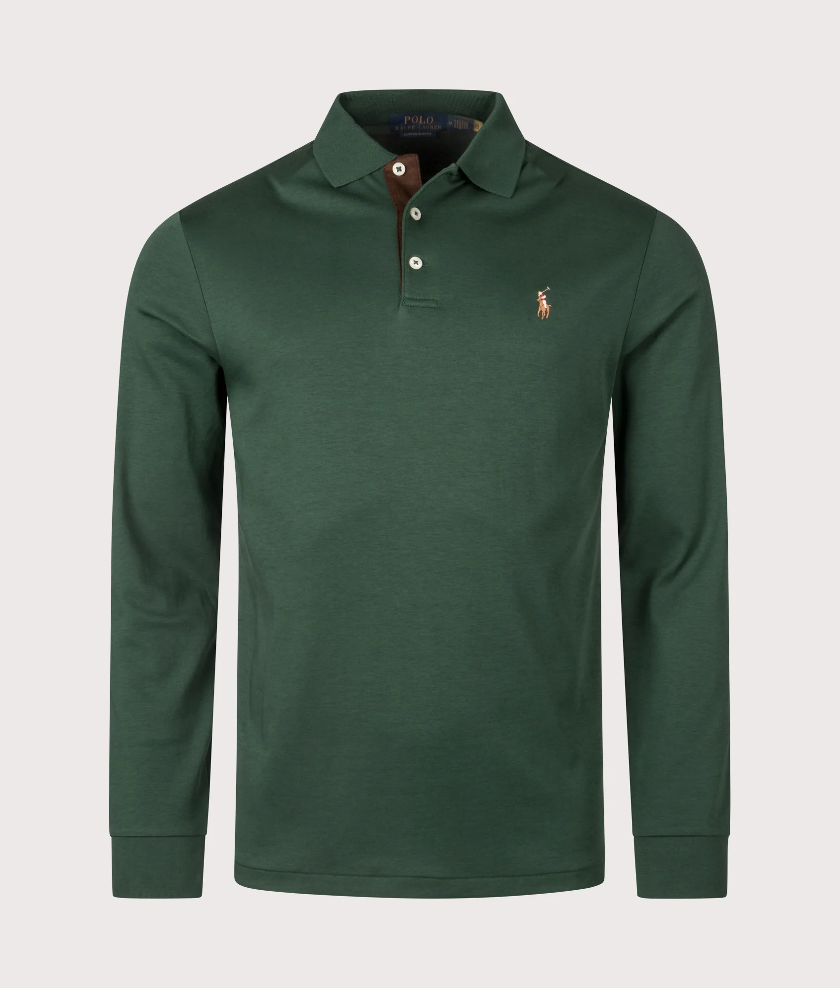 Custom Slim Fit Long Sleeve Soft Cotton Polo Shirt