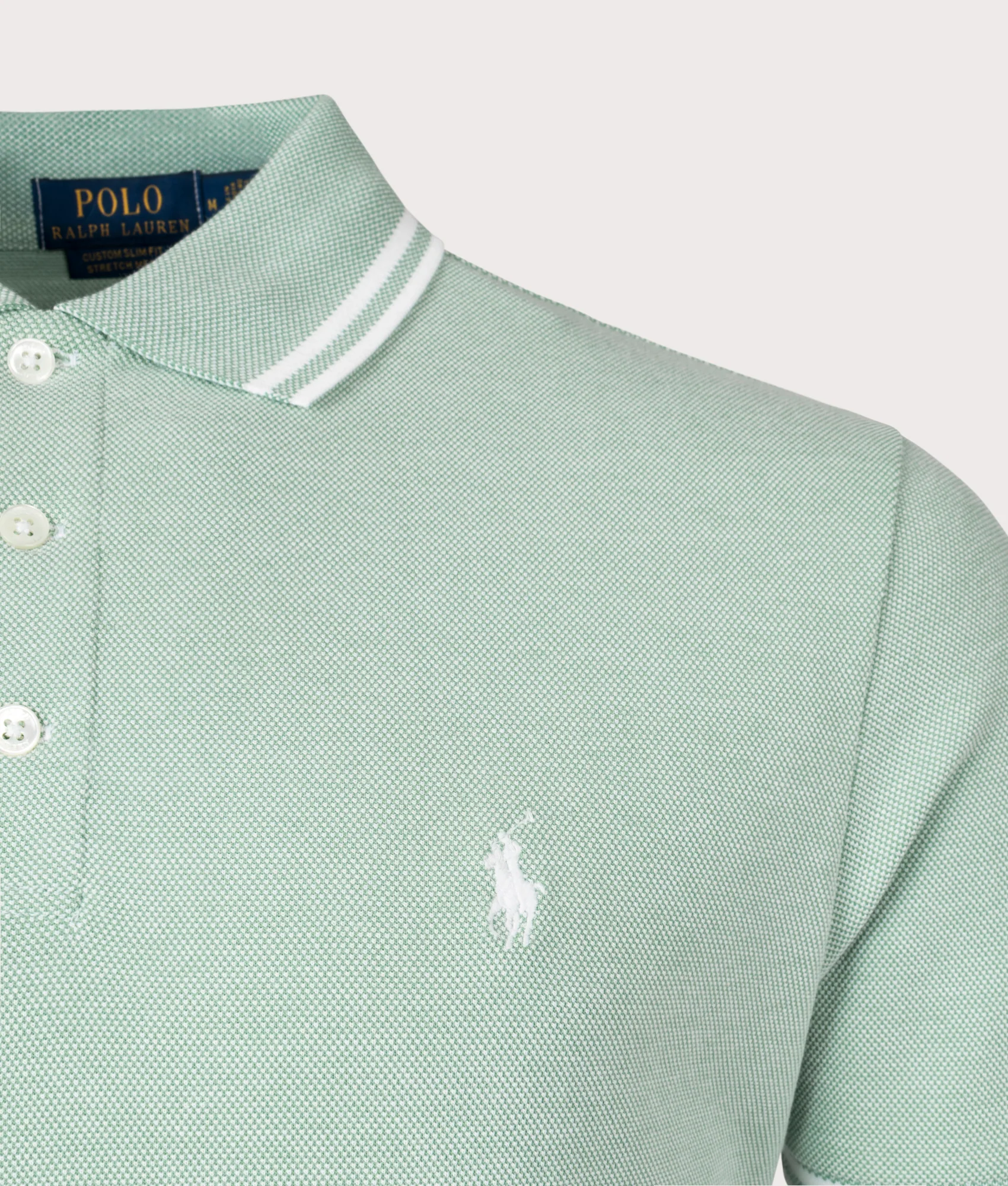 Custom Slim Fit Mesh Polo Shirt - Image 2