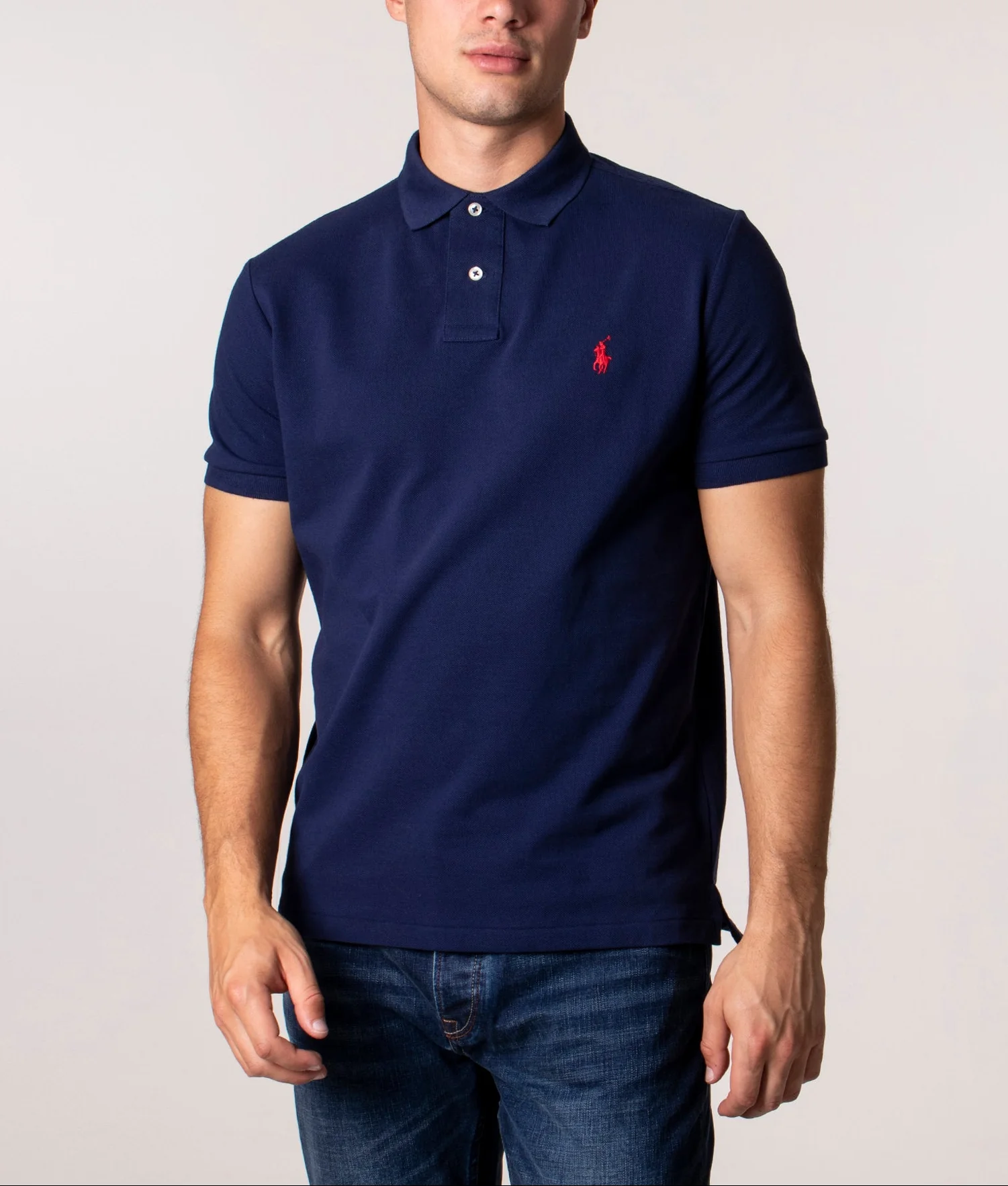Custom Slim Fit Mesh Polo Shirt - Image 2