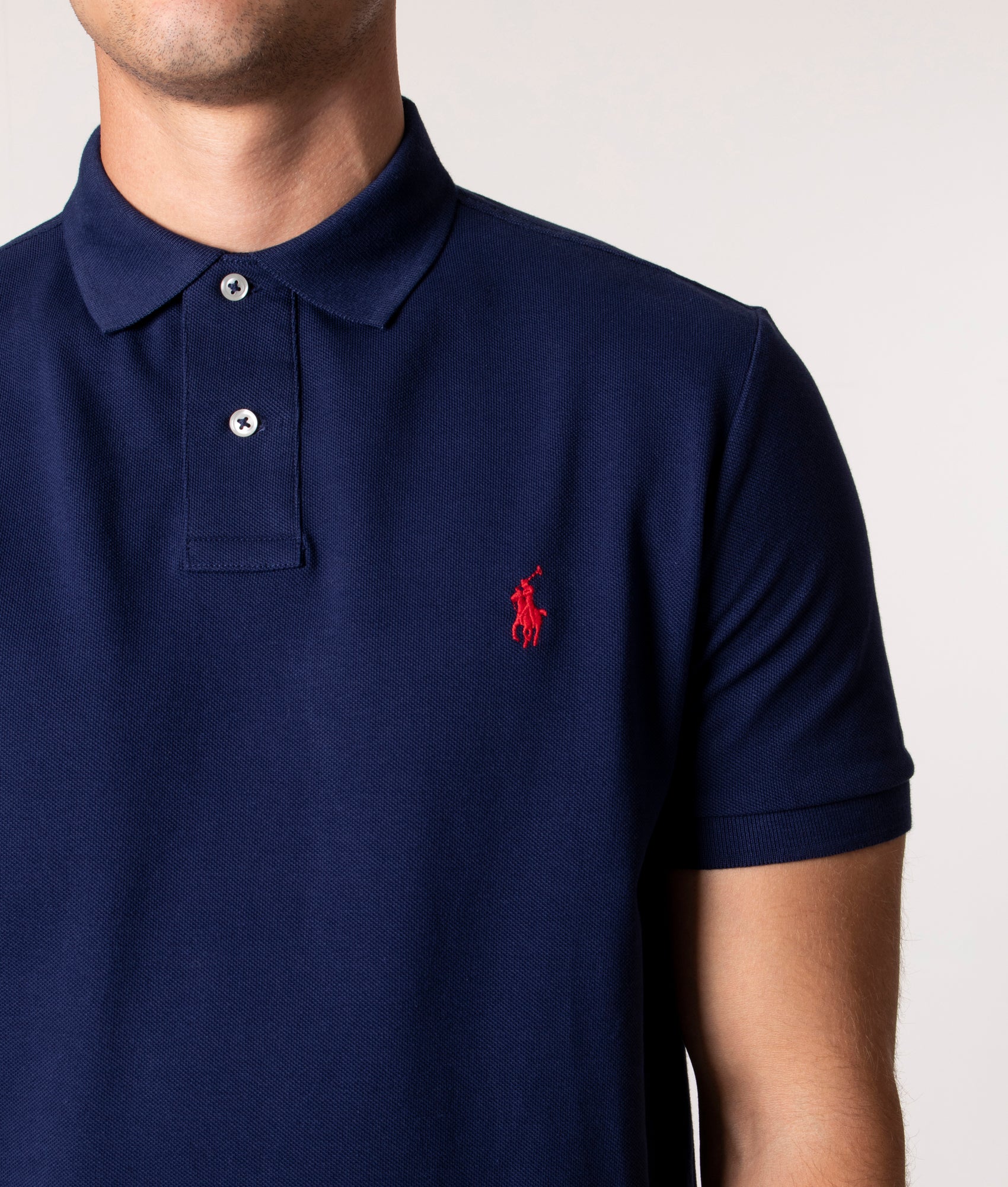 Custom Slim Fit Mesh Polo Shirt - Image 3