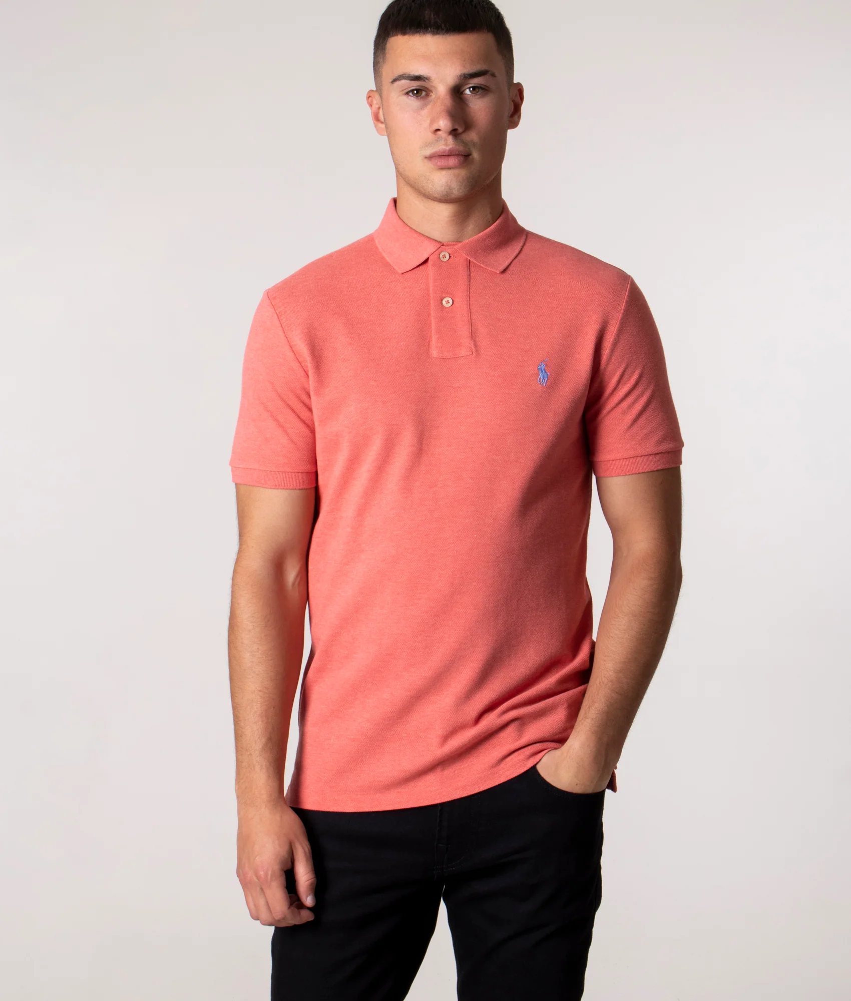 Custom Slim Fit Mesh Polo Shirt