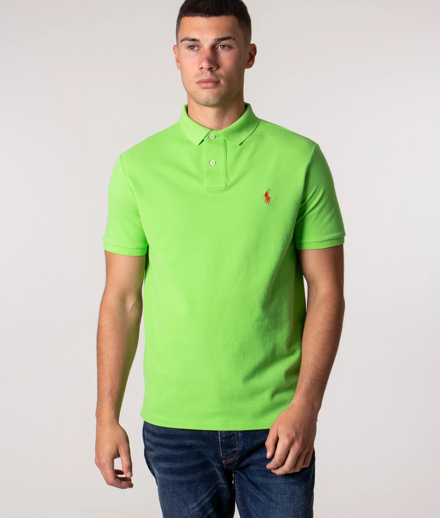 Custom Slim Fit Mesh Polo Shirt - Image 2