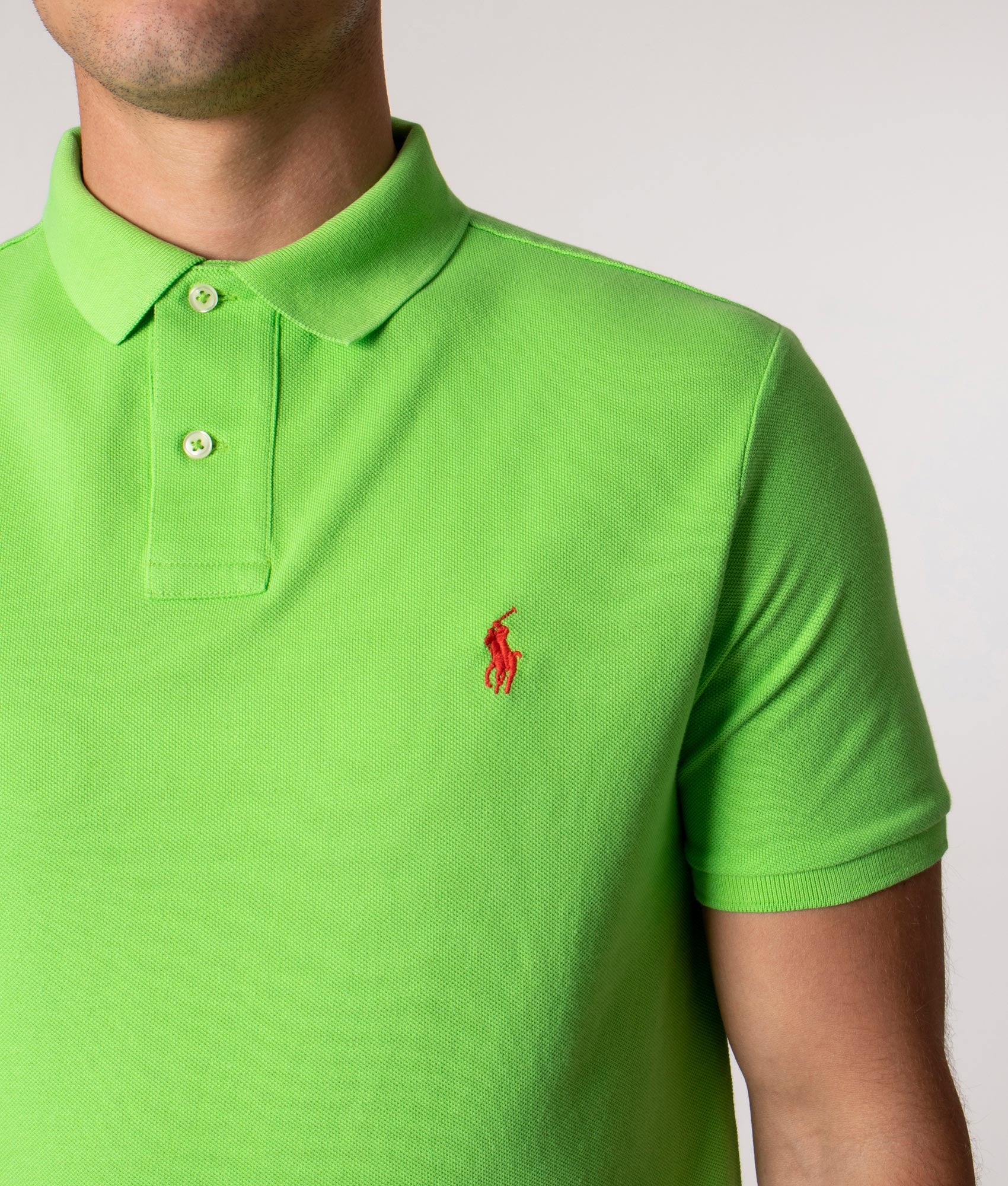 Custom Slim Fit Mesh Polo Shirt - Image 3