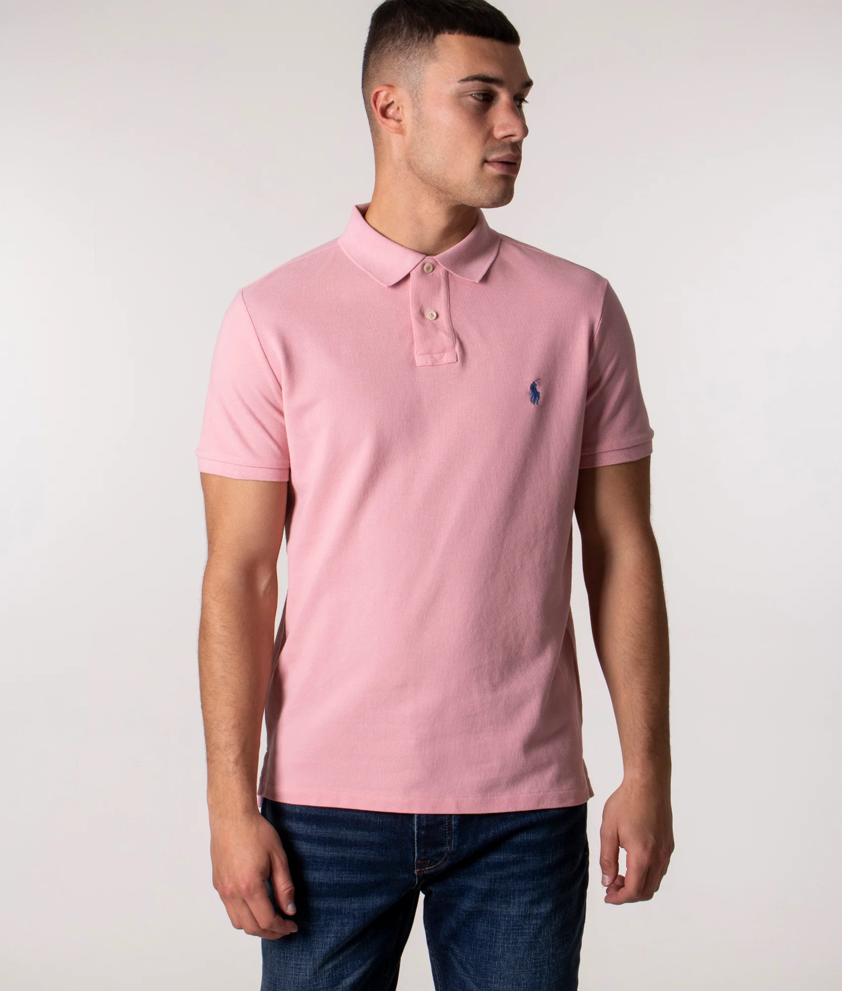 Custom Slim Fit Mesh Polo Shirt - Image 2