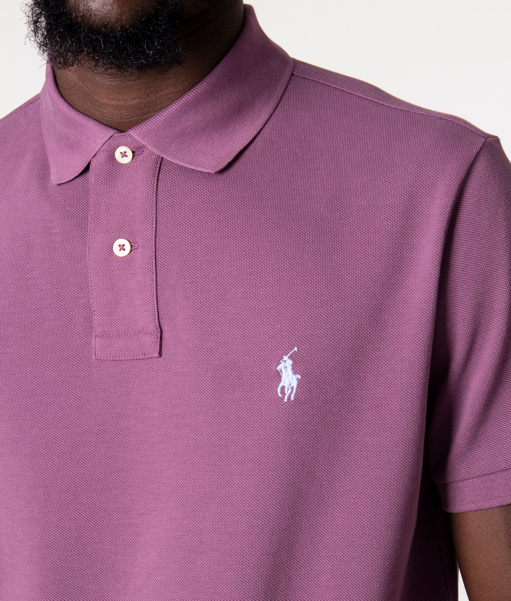 Custom Slim Fit Mesh Polo Shirt - Image 3