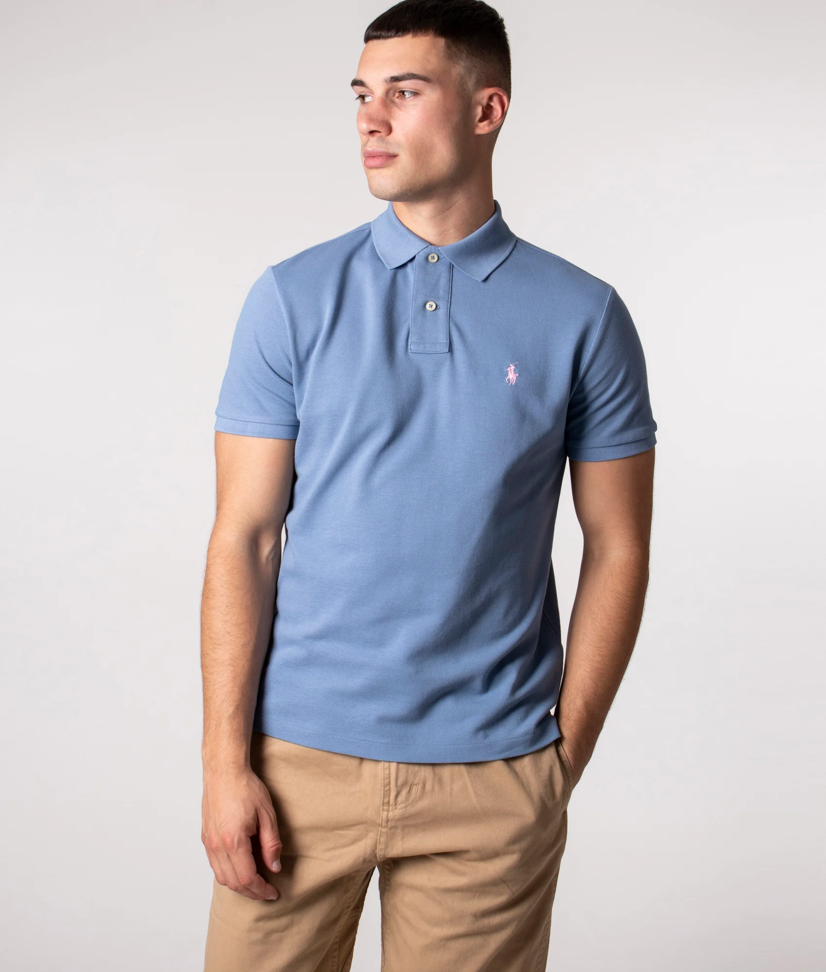 Custom Slim Fit Mesh Polo Shirt - Image 2