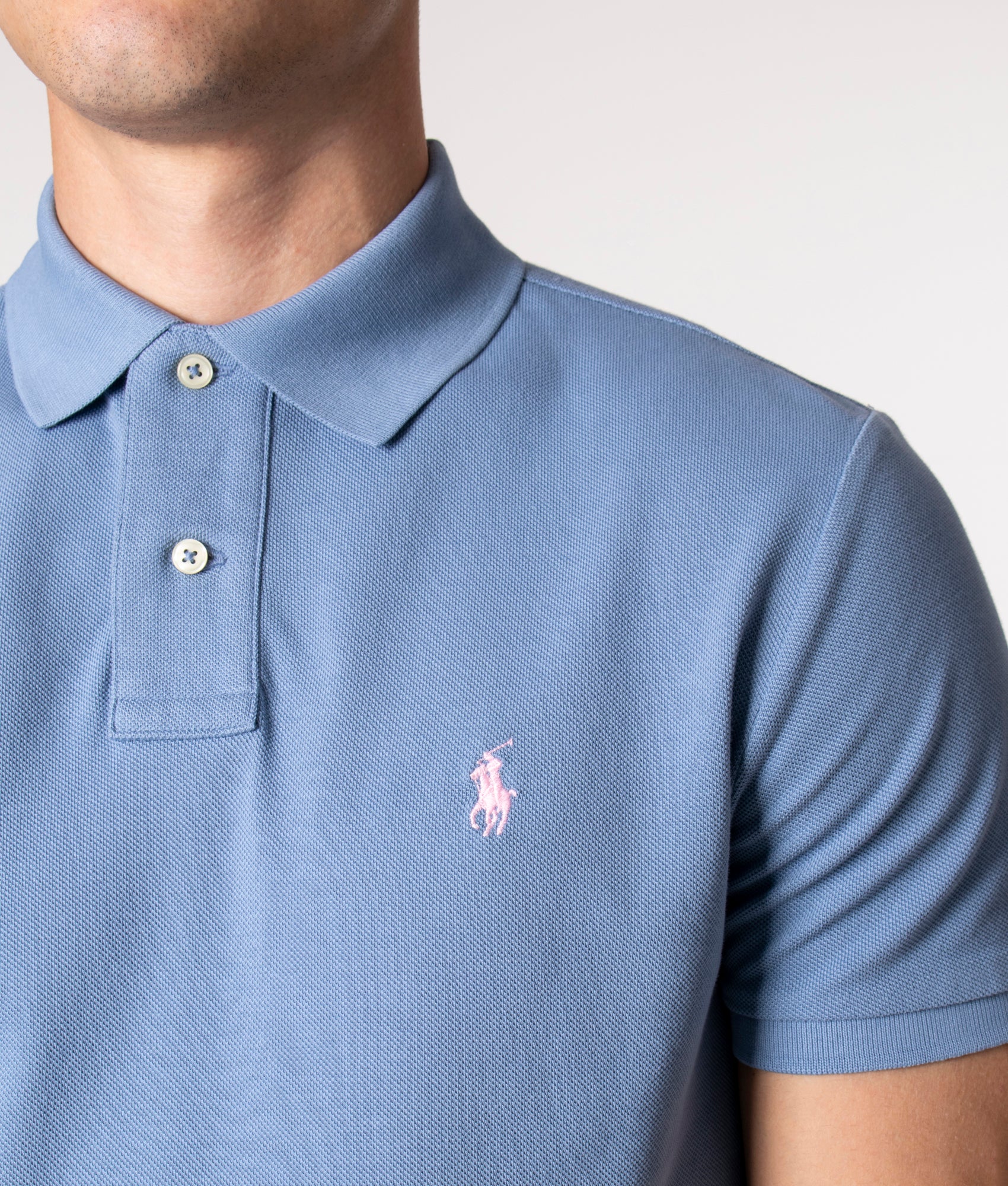 Custom Slim Fit Mesh Polo Shirt - Image 3