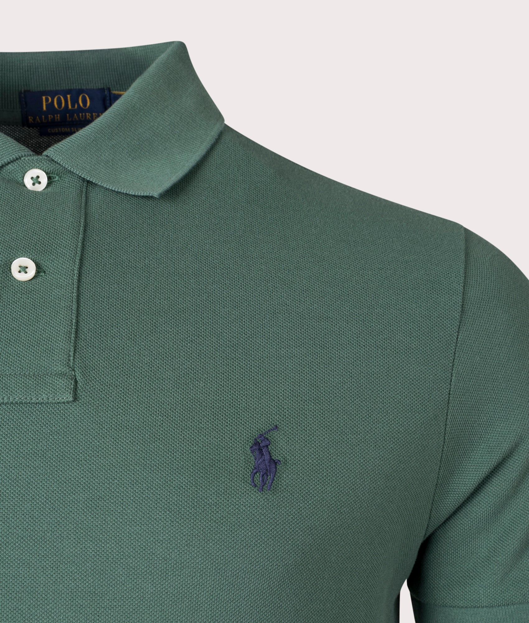 Custom Slim Fit Mesh Polo Shirt - Image 2