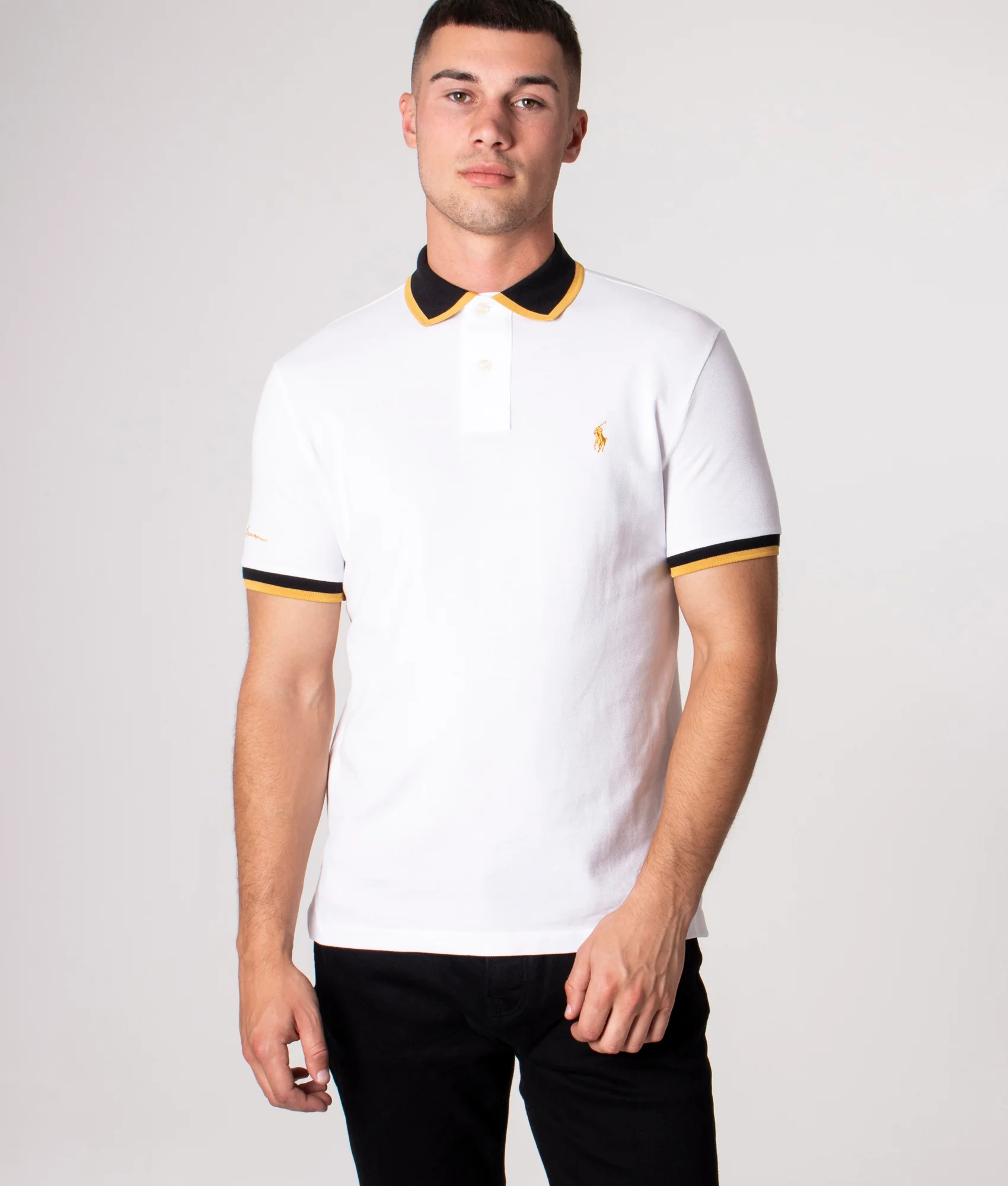 Custom Slim Fit Contrast Collar Polo Shirt