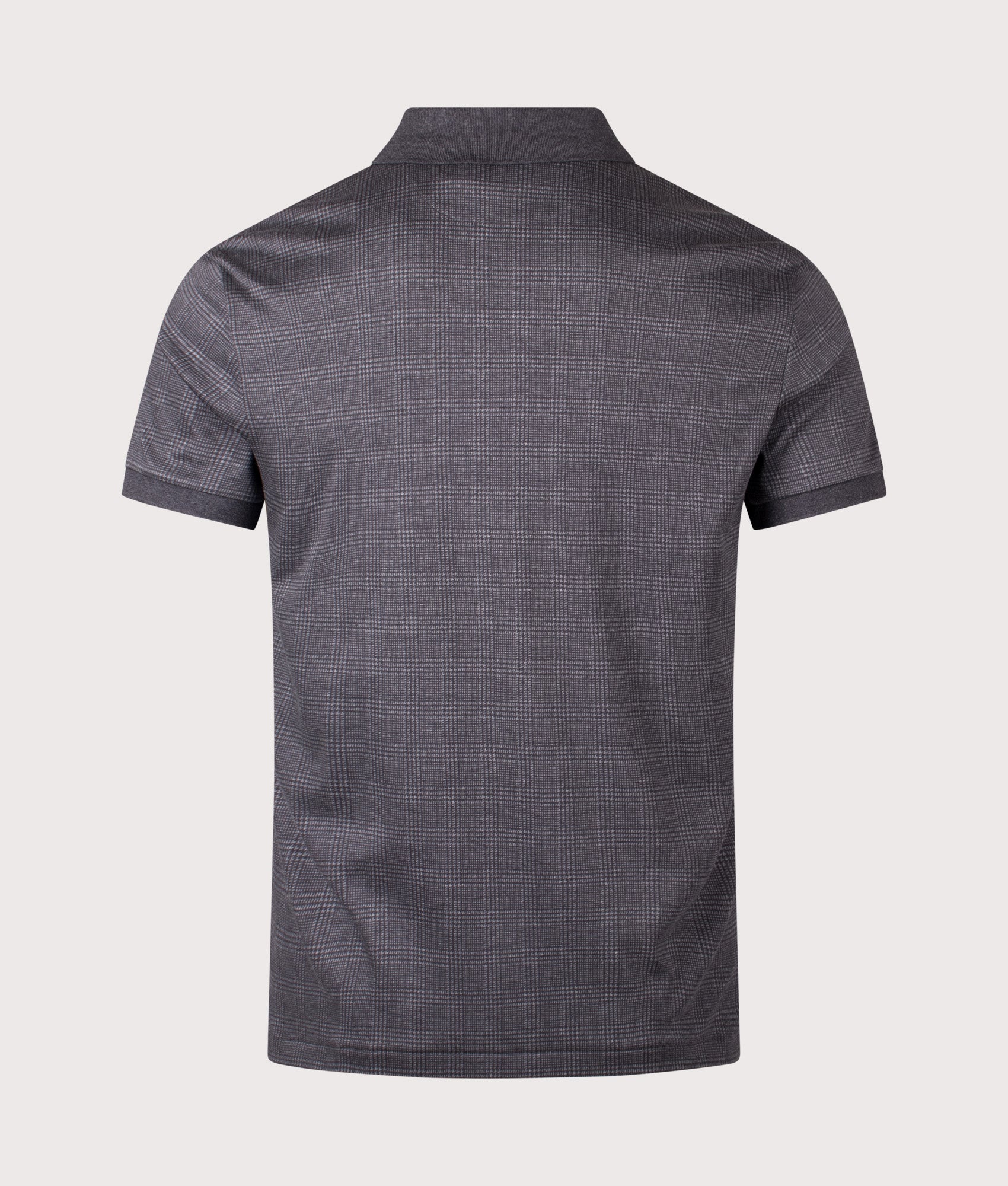 Custom Slim Fit Glen Plaid-Print Polo Shirt - Image 3