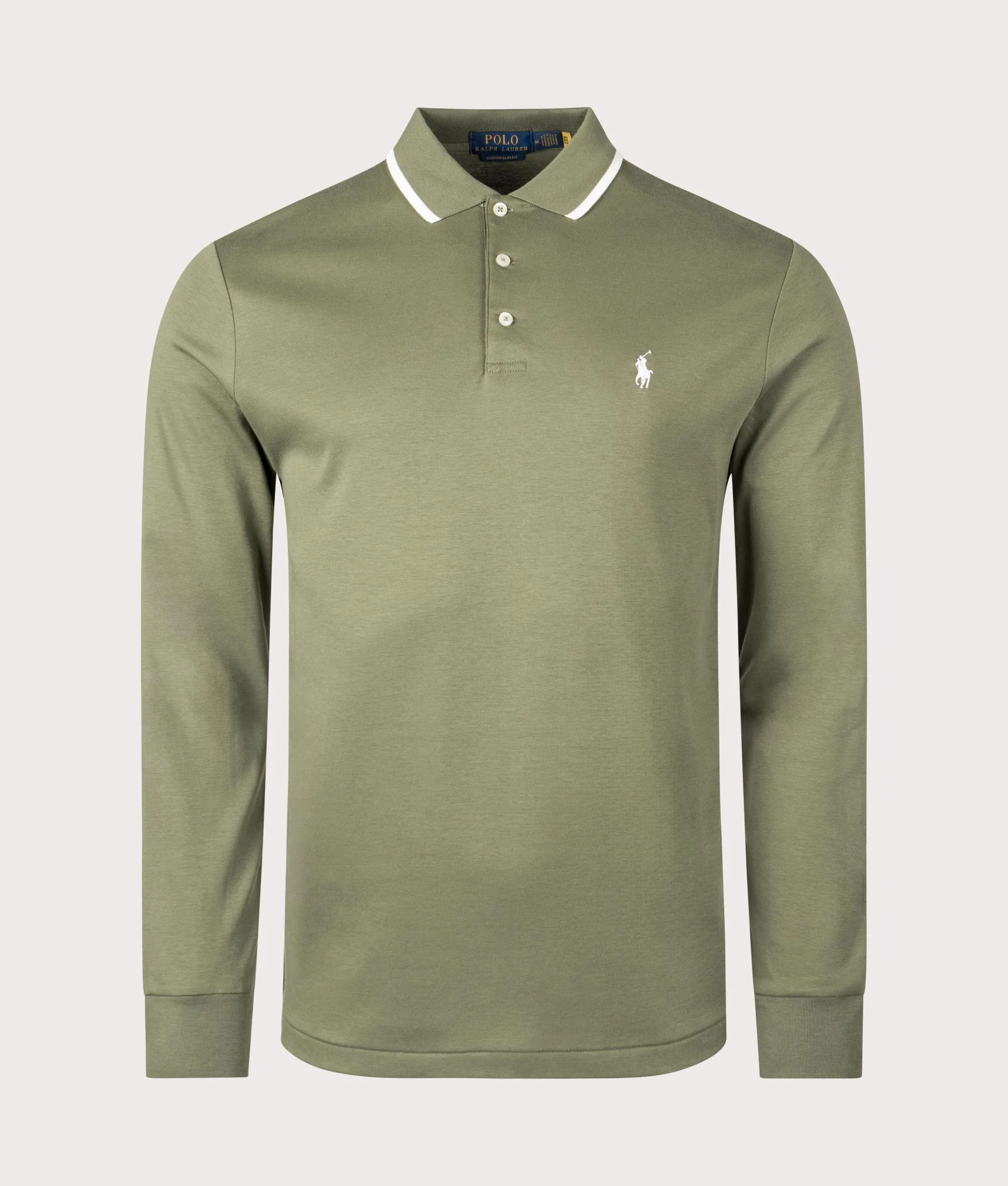 Custom Slim Fit Long Sleeve Polo Shirt