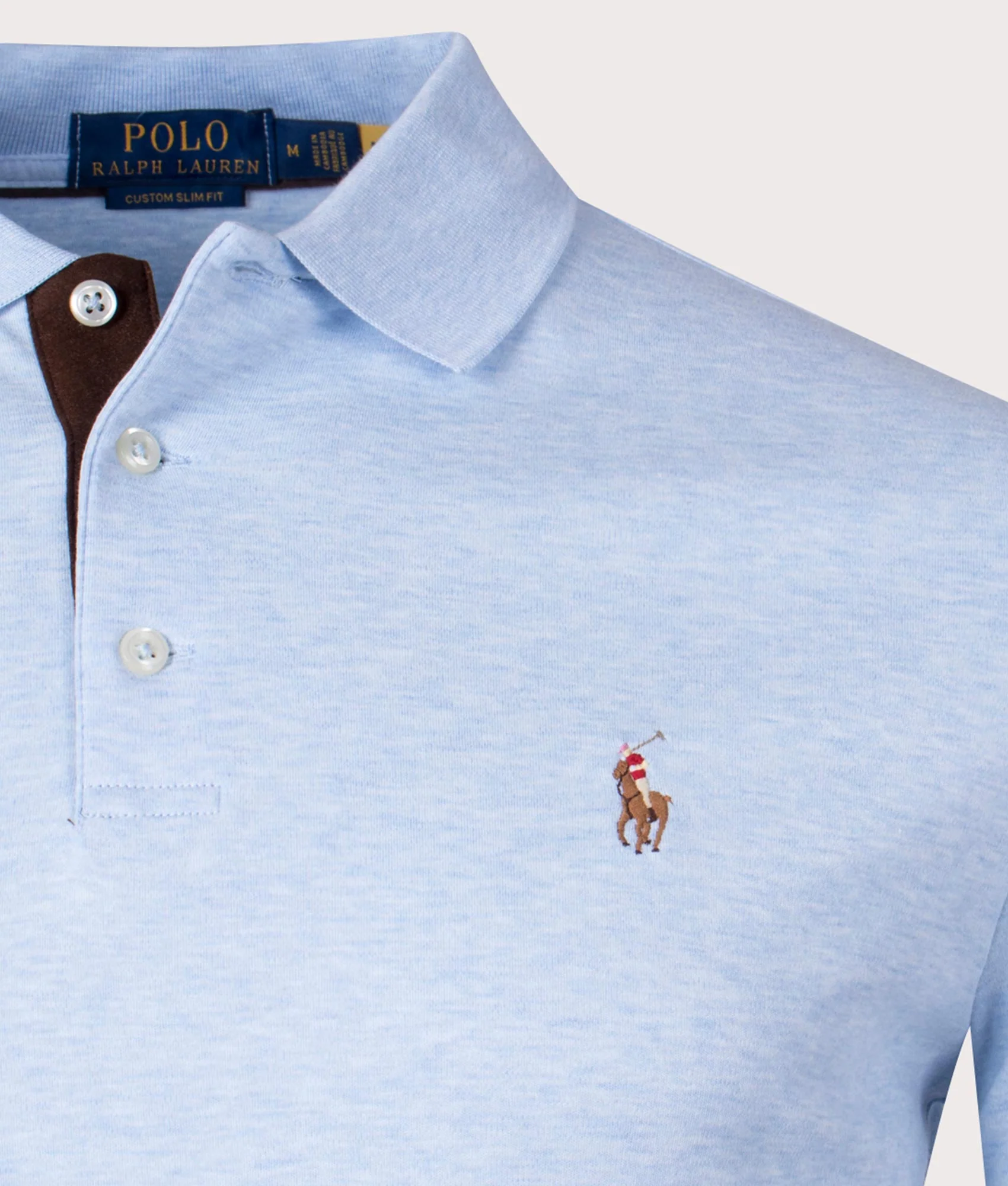 Custom Slim Fit Long Sleeve Soft Cotton Polo Shirt - Image 2