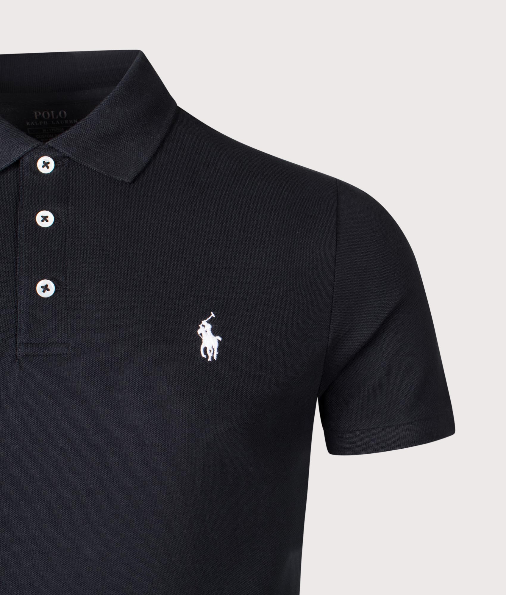 Custom Slim Fit Stretch Mesh Polo Shirt - Image 2