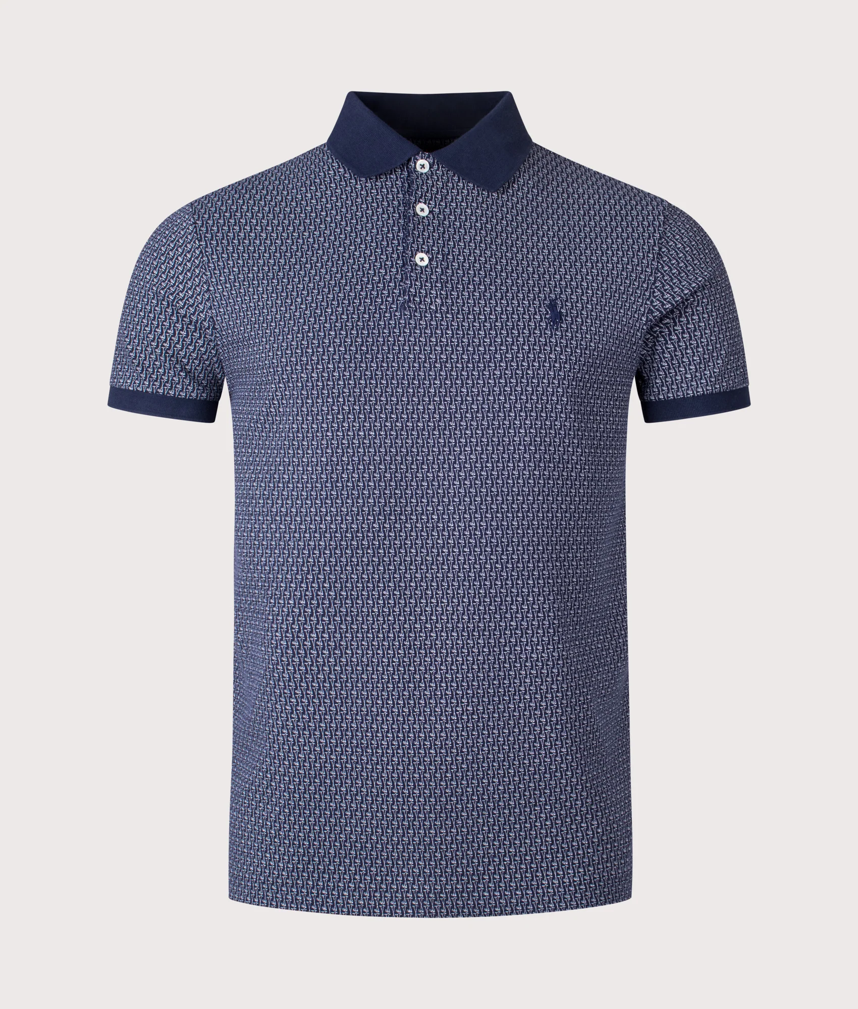 Custom Slim Fit Stretch Mesh Polo Shirt