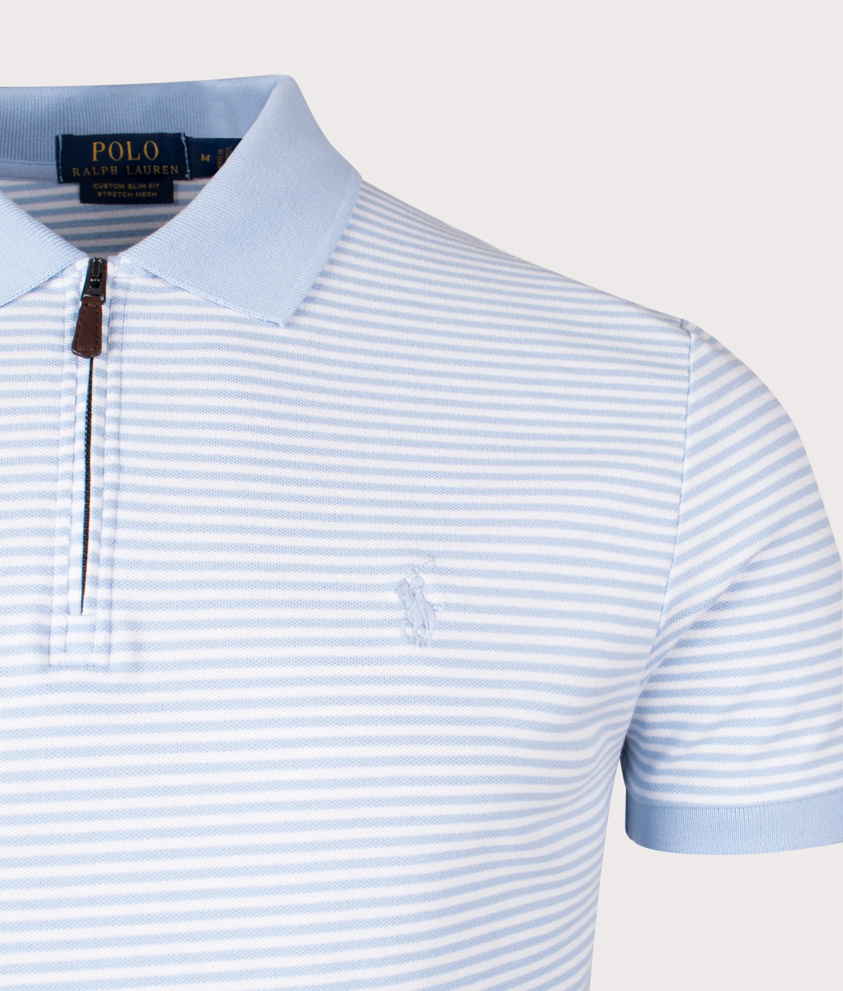 Custom Slim Fit Stretch Mesh Polo Shirt - Image 2