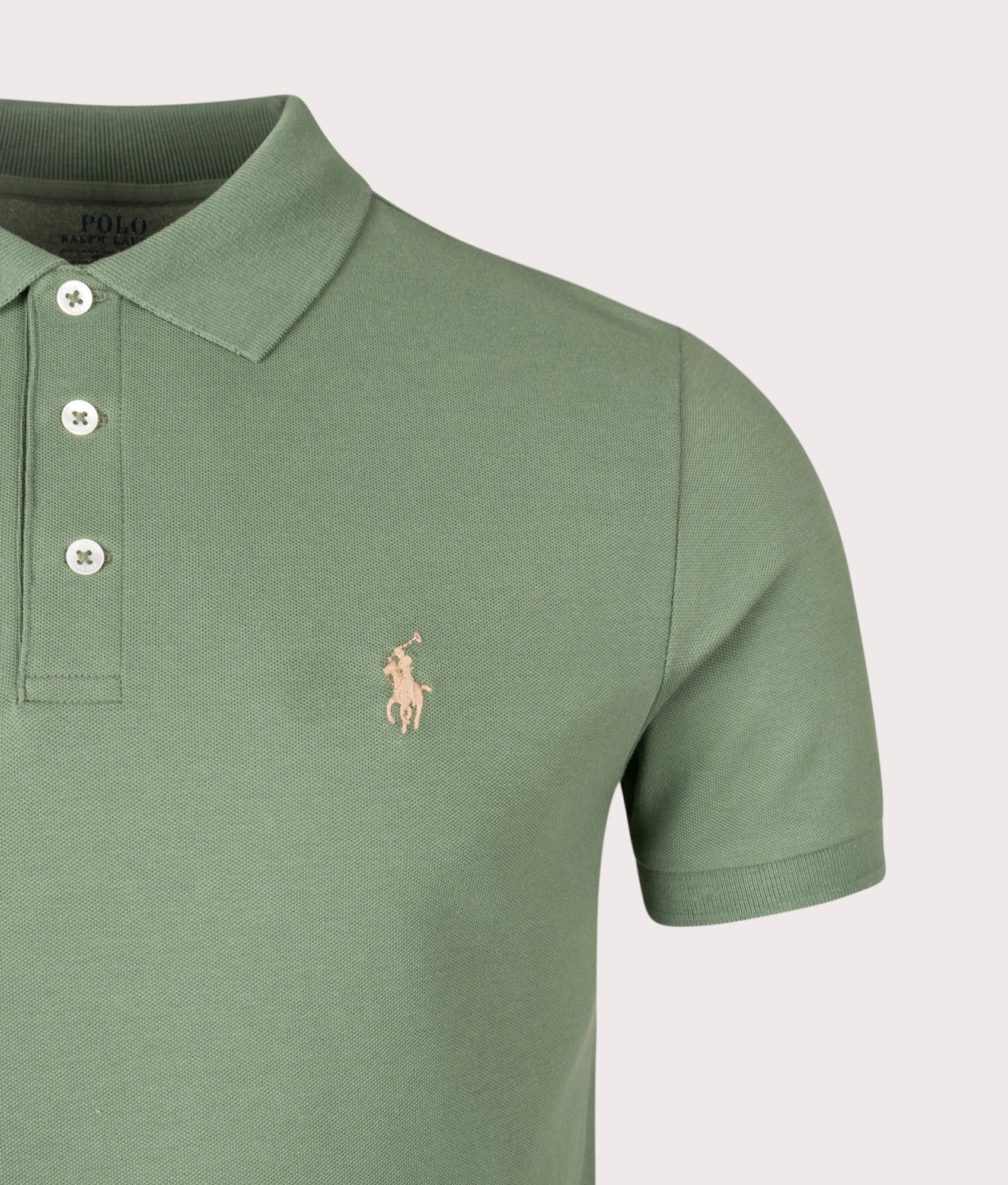 Custom Slim Fit Stretch Mesh Polo Shirt - Image 2