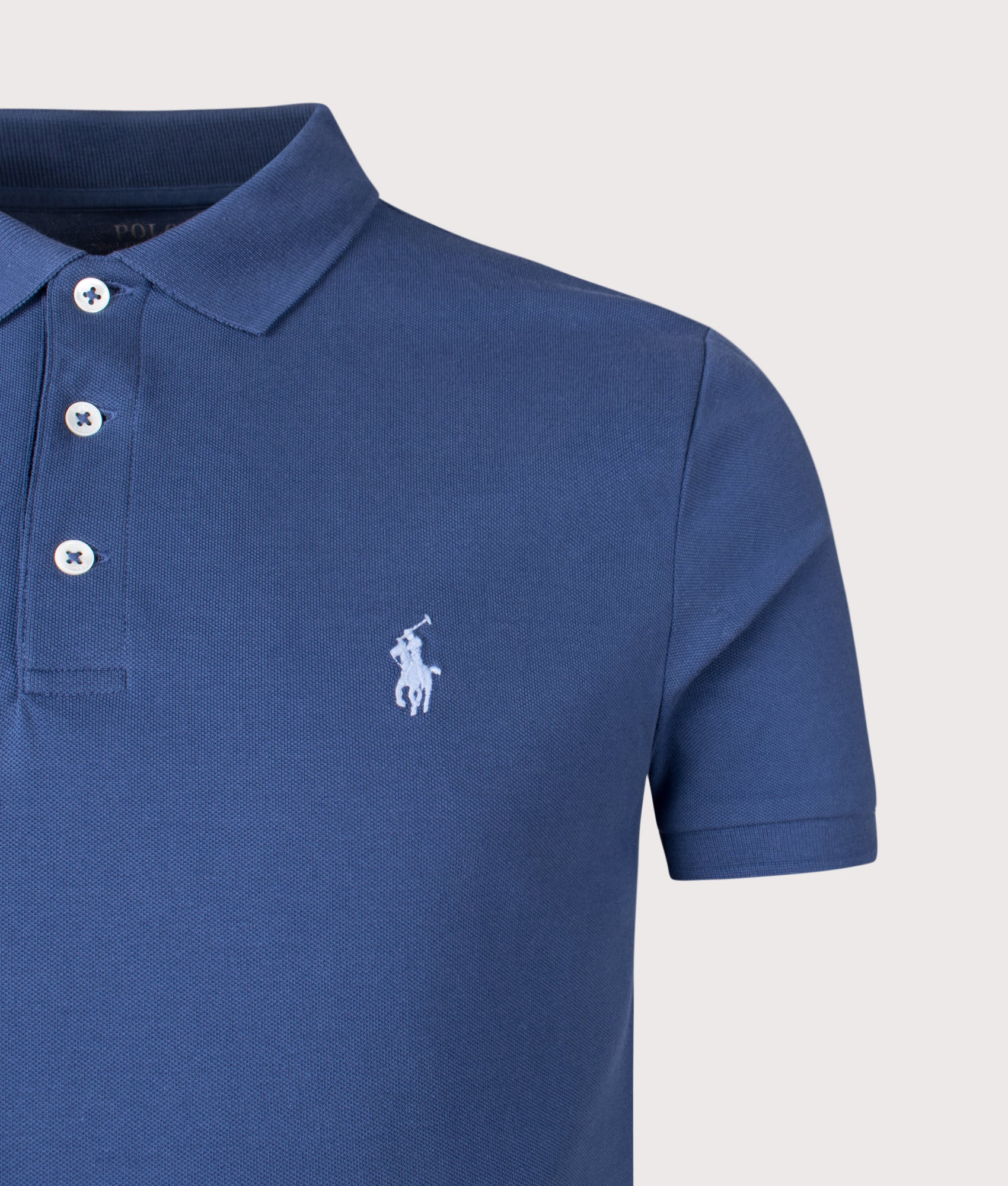 Custom Slim Fit Stretch Mesh Polo Shirt - Image 2