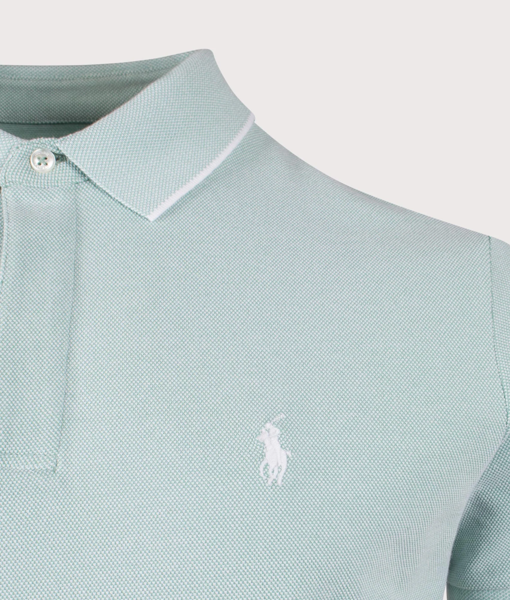 Custom Slim Fit Stretch Oxford Mesh Polo Shirt - Image 2