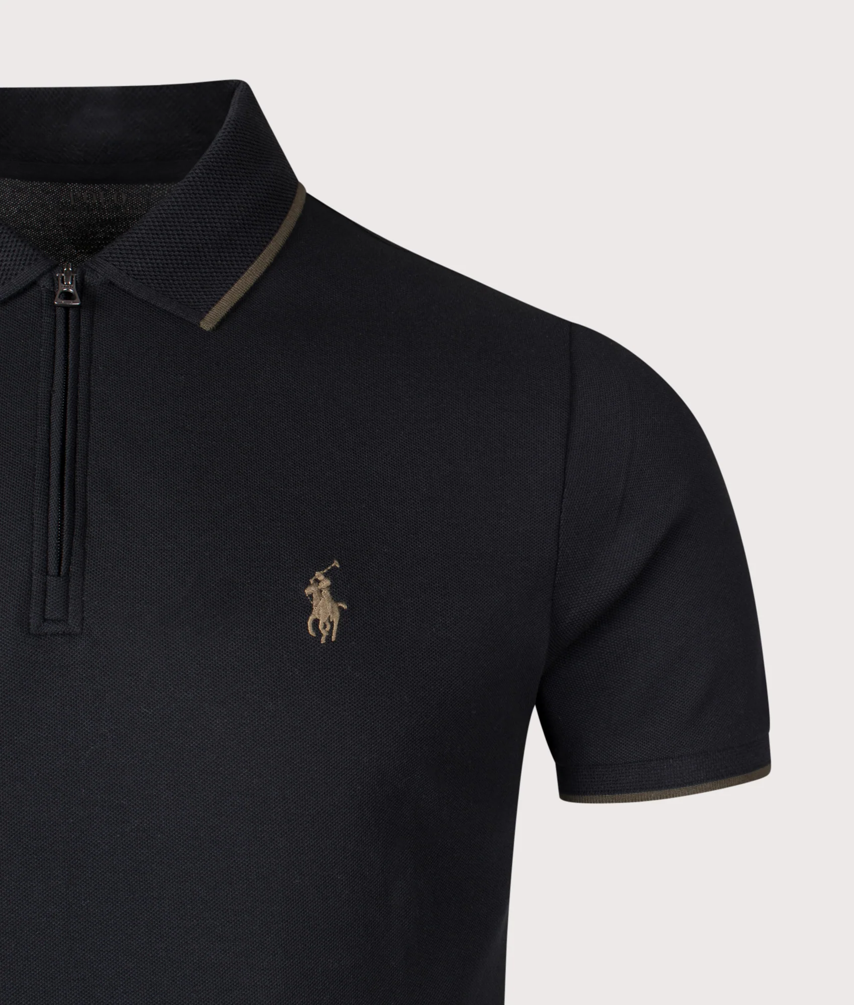 Custom Slim Fit Stretch Oxford Mesh Polo Shirt - Image 2
