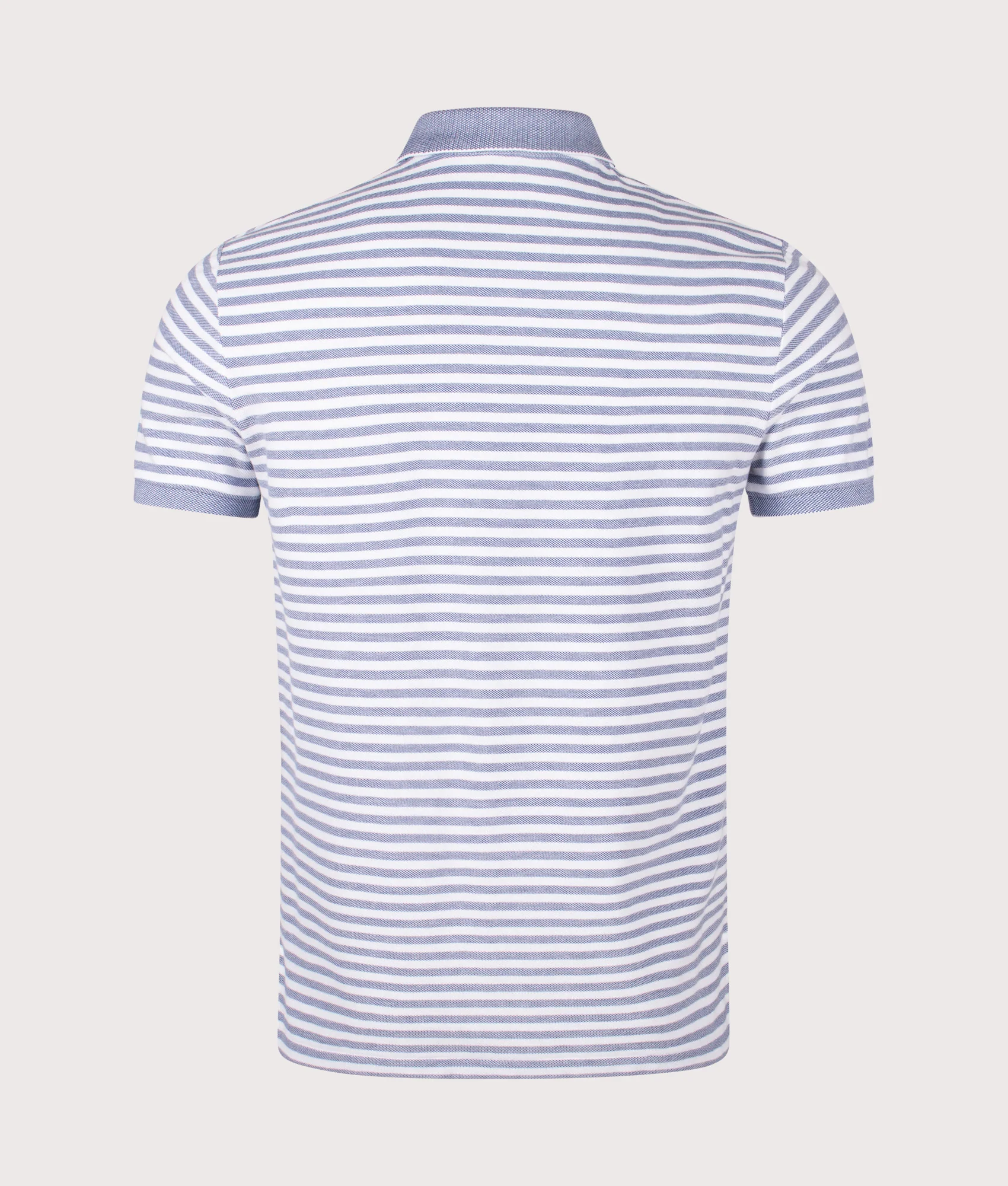 Custom Slim Fit Striped Mesh Polo Shirt - Image 3