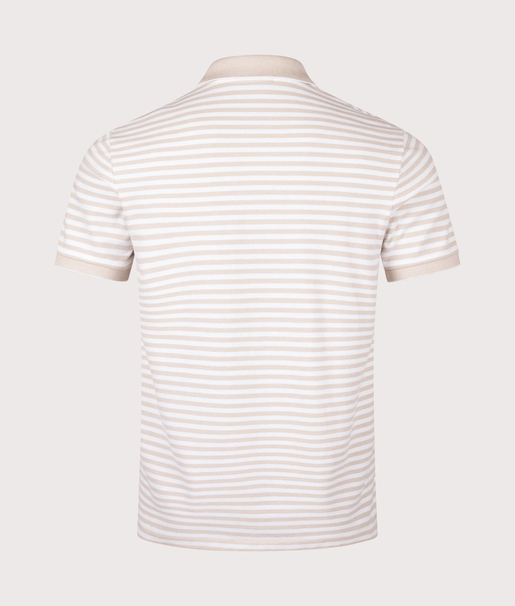 Custom Slim Fit Striped Mesh Polo Shirt - Image 3