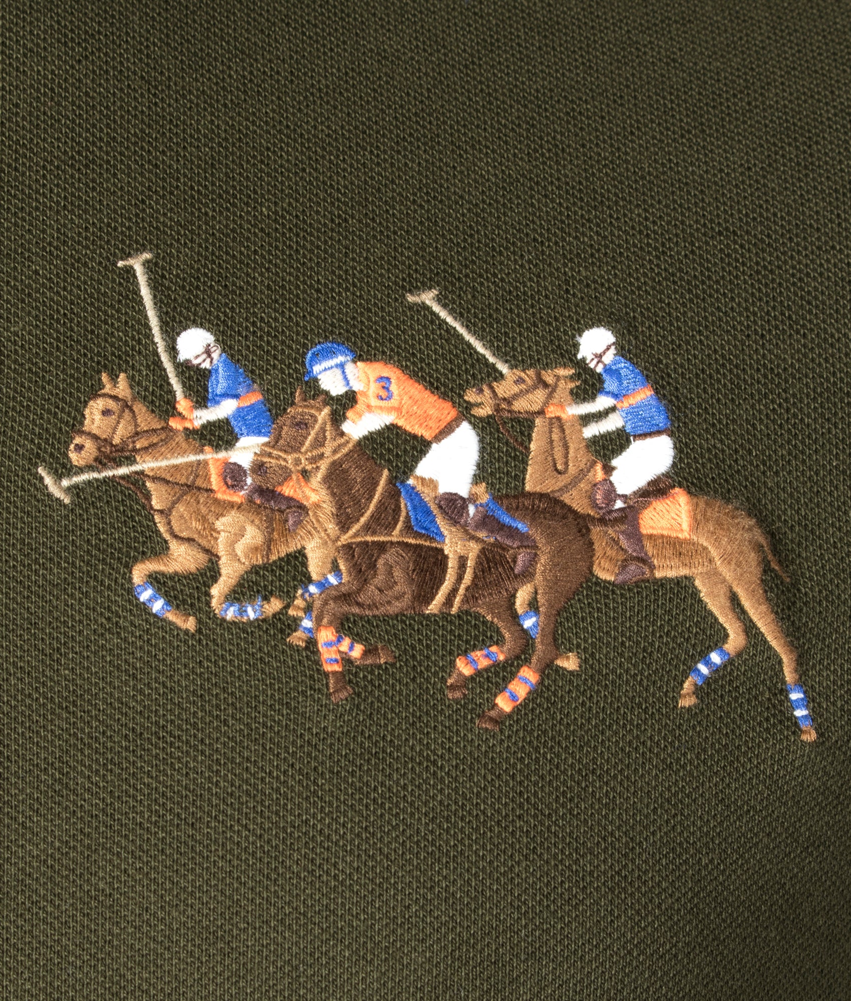 Custom Slim Fit Triple Pony Polo Shirt - Image 4