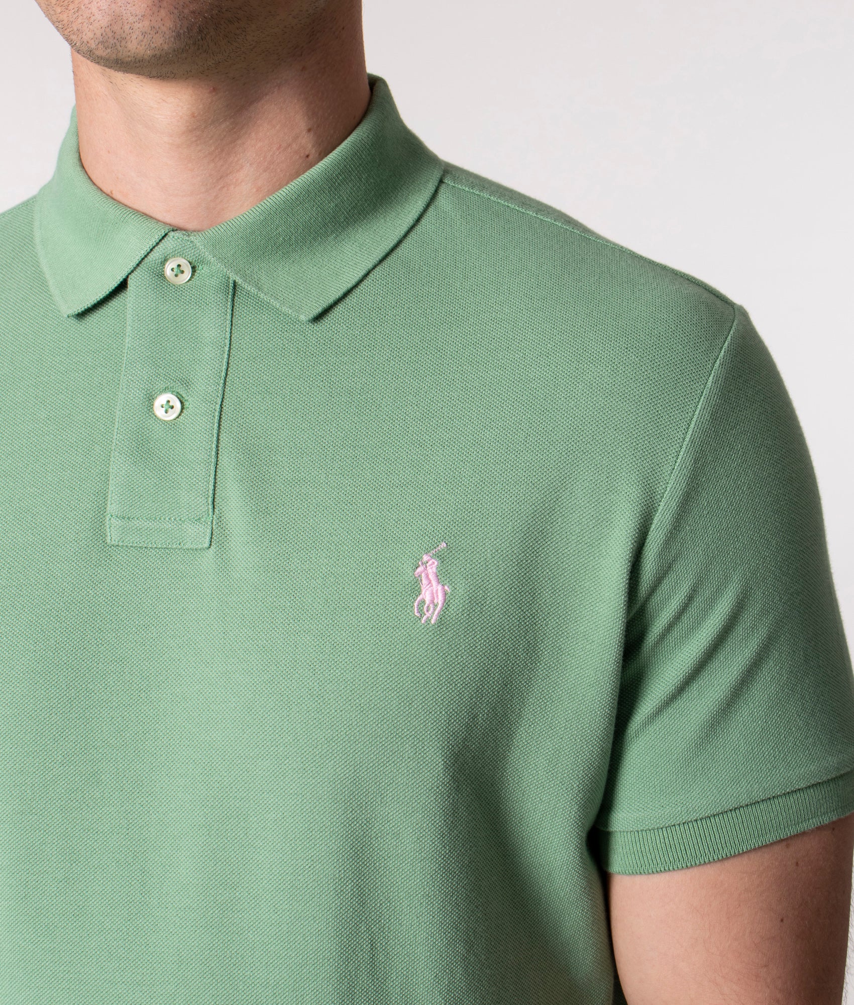 Custom Slim Fit Mesh Polo Shirt - Image 2