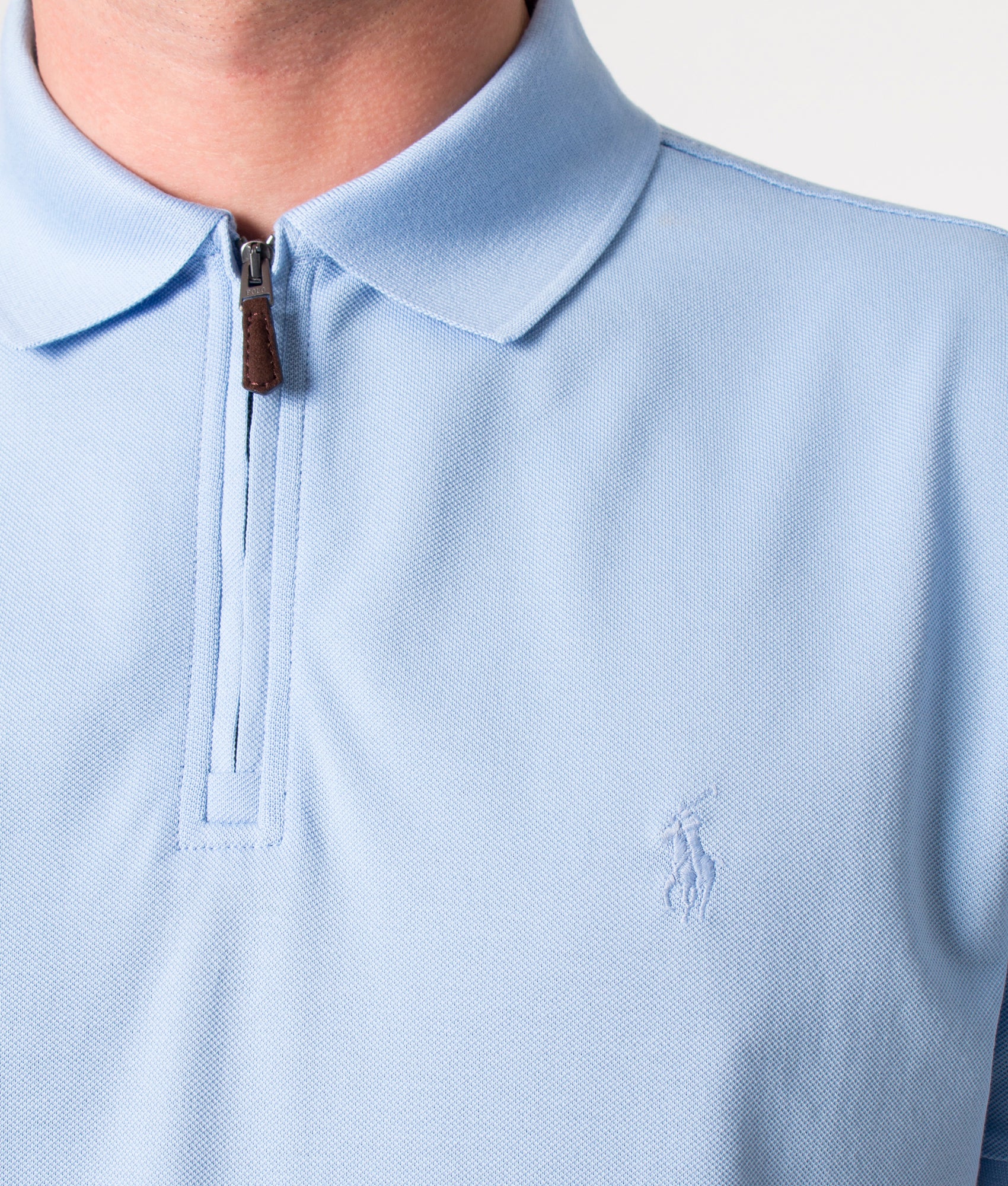 Custom Slim Fit zip Stretch  Polo Shirt - Image 2