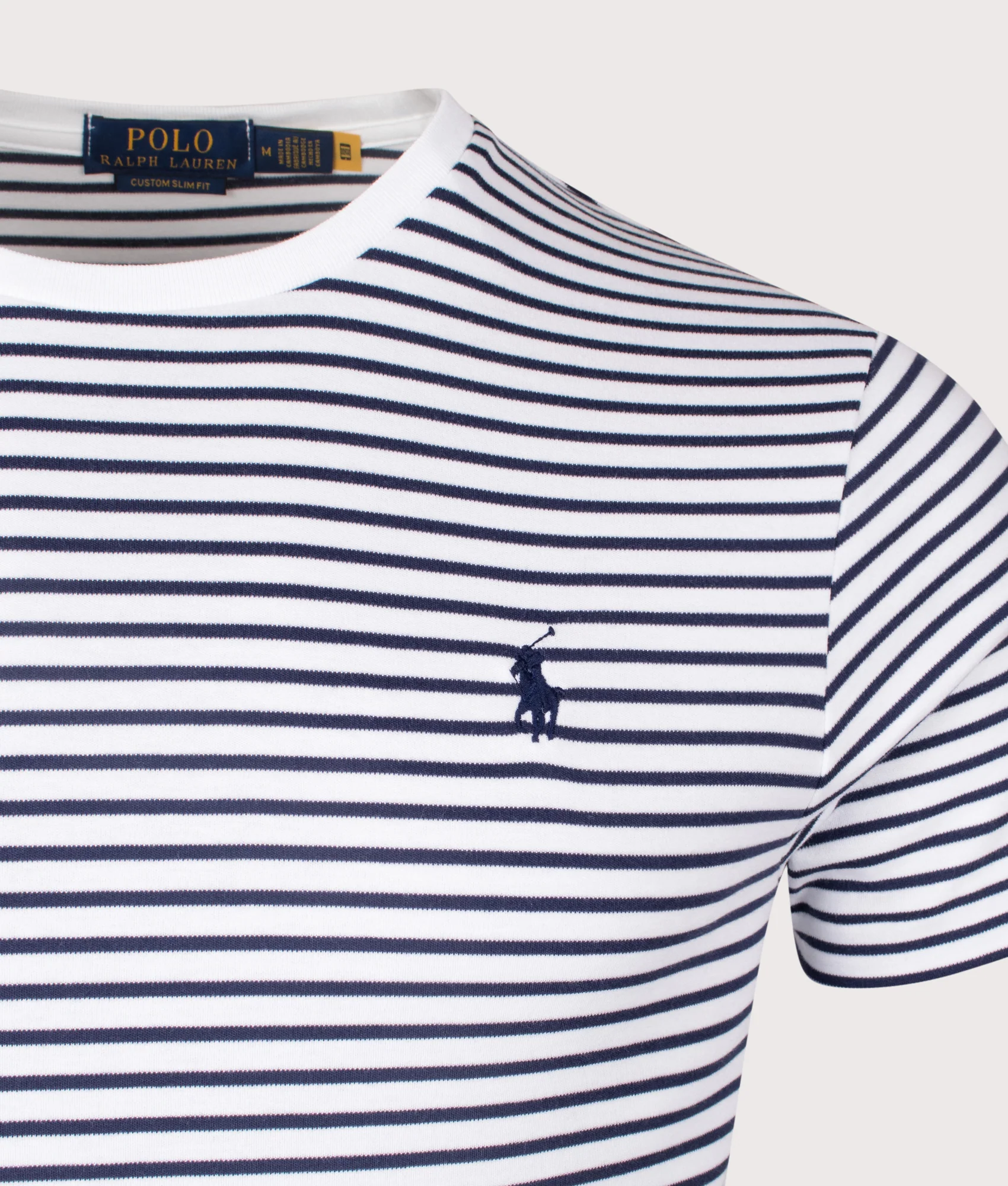 Custom Slim Striped Soft Cotton T-Shirt - Image 3