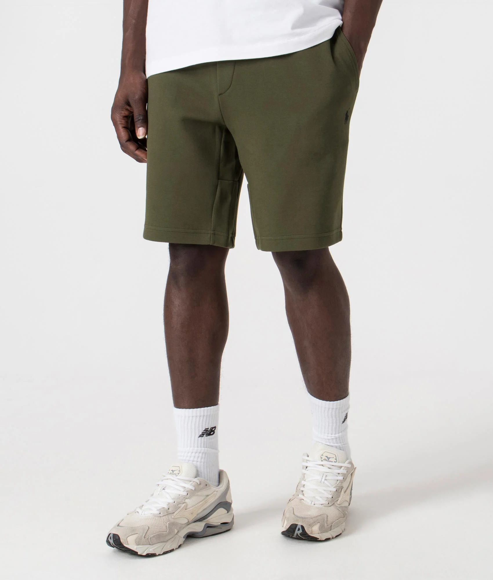 Regular Fit Double Knit Athletic Shorts