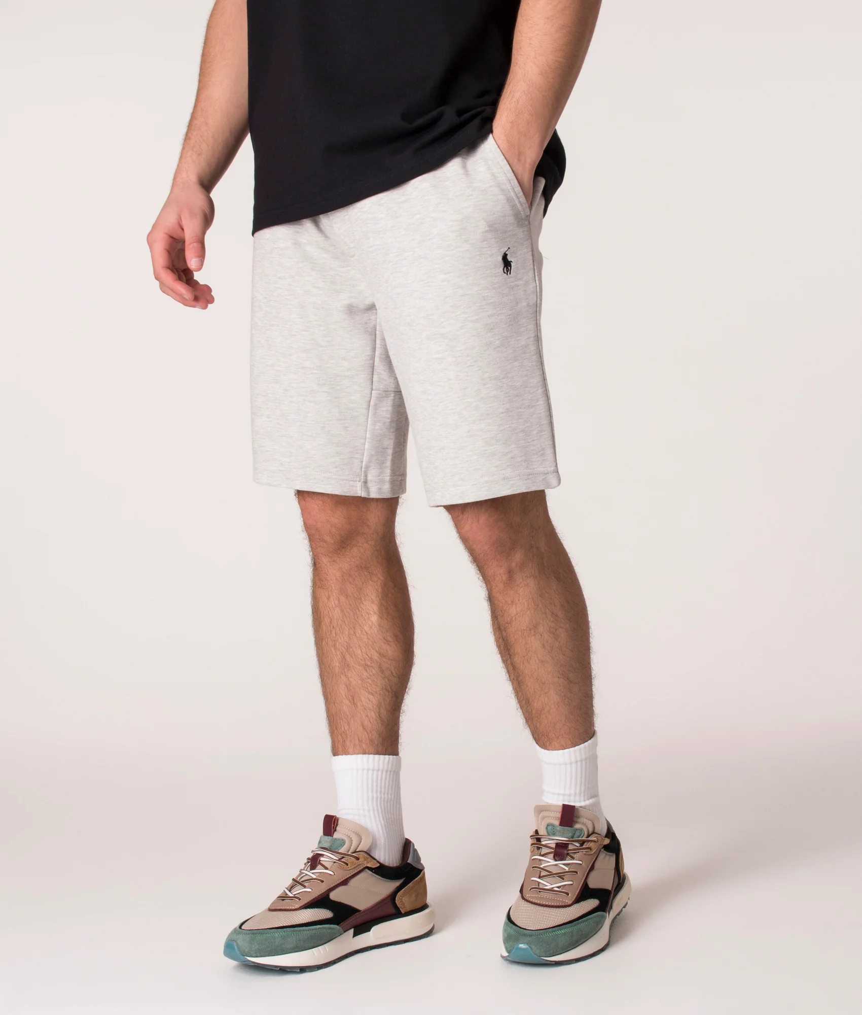 Regular Fit Double Knit Athletic Sweat Shorts