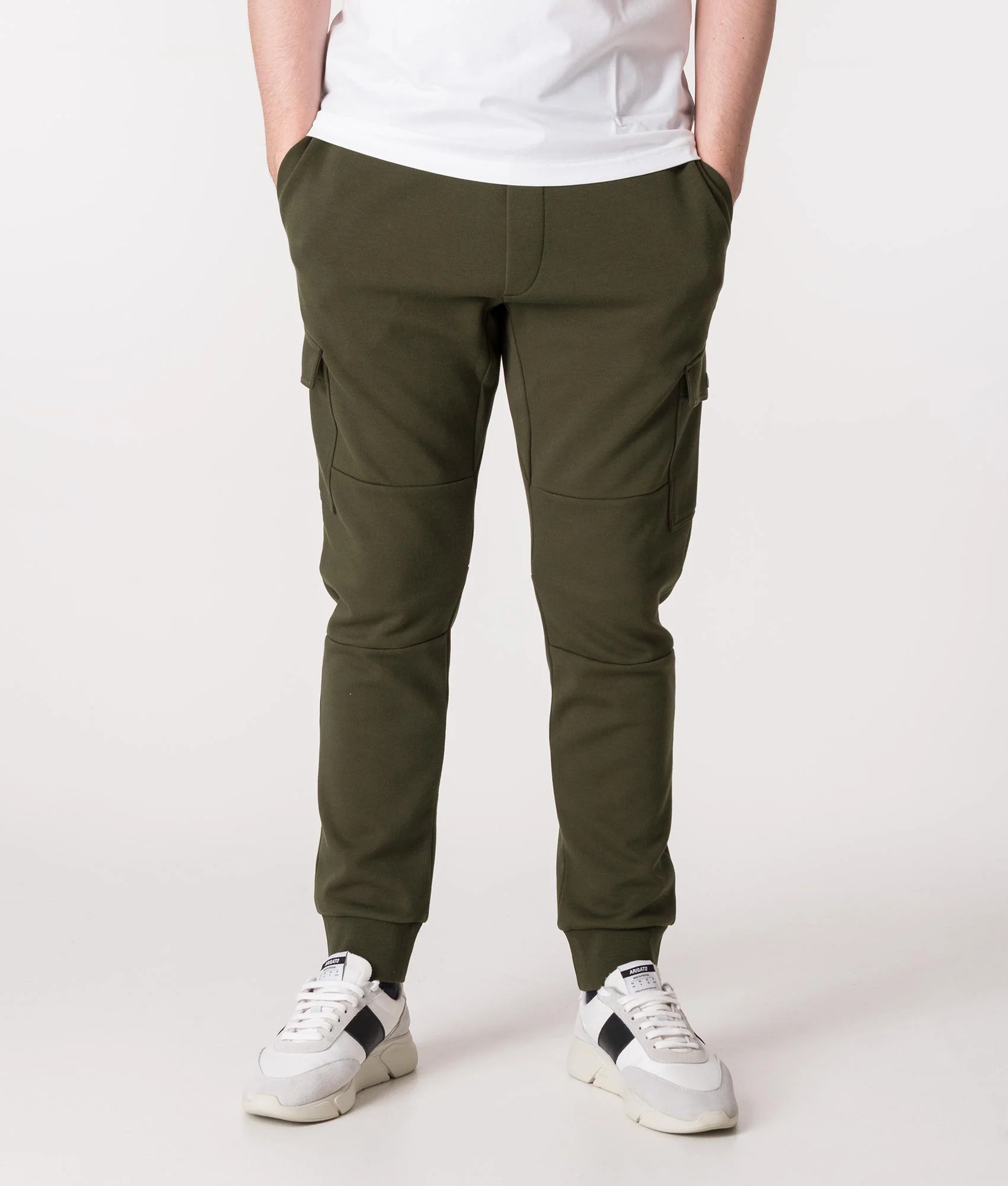 Regular Fit Double Knit Cargo Joggers - Image 3