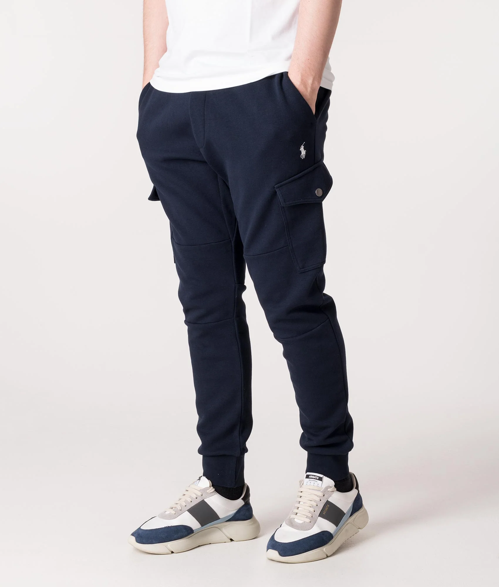 Regular Fit Double Knit Cargo Joggers