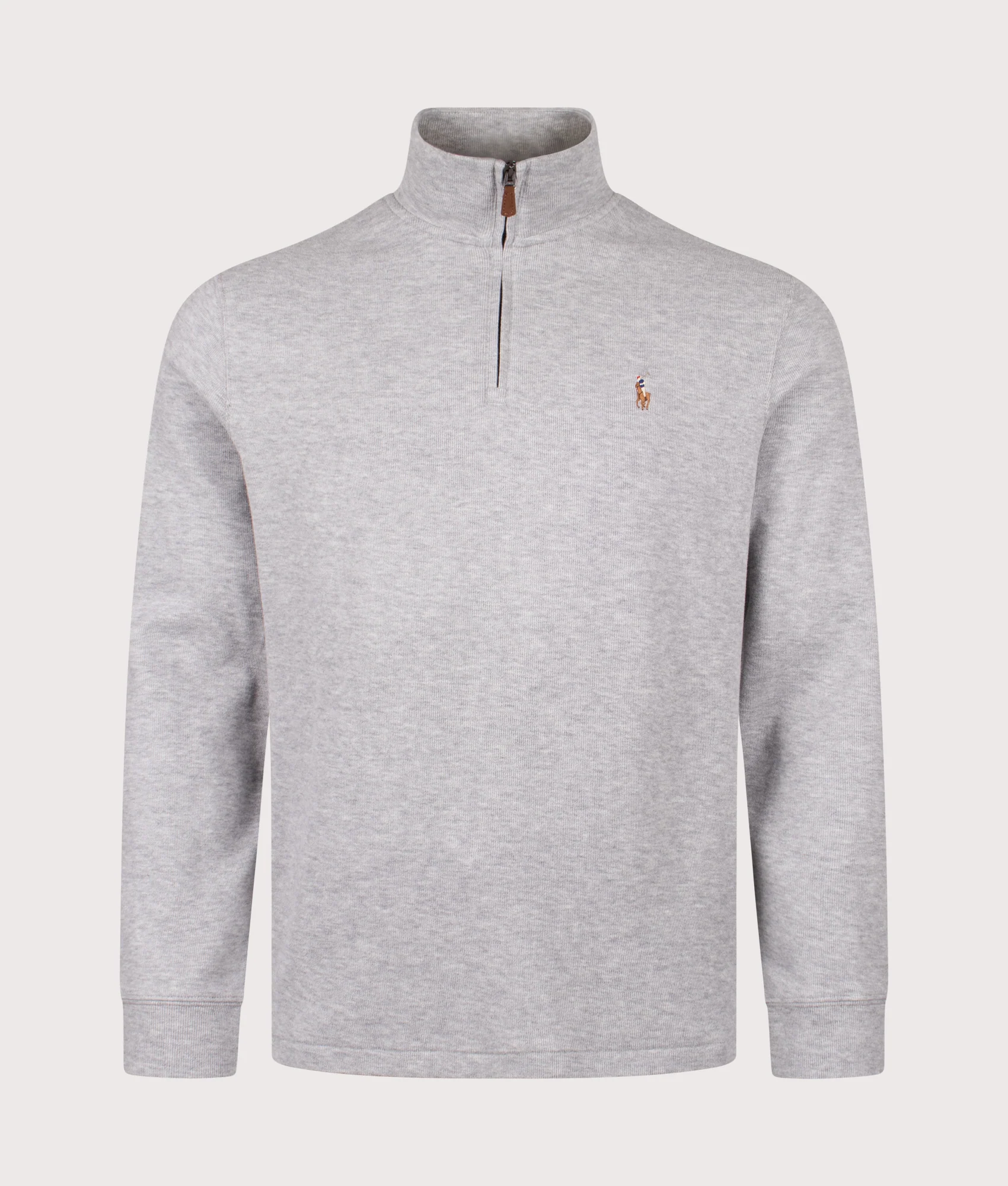 Loose Fit Estate-Rib Quarter Zip Knit Jumper