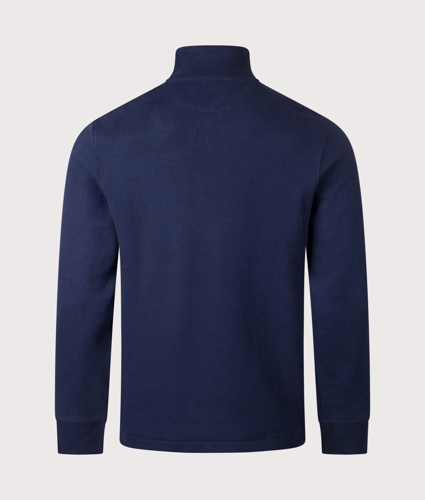 Loose Fit Estate-Rib Quarter Zip Knit Jumper - Image 3
