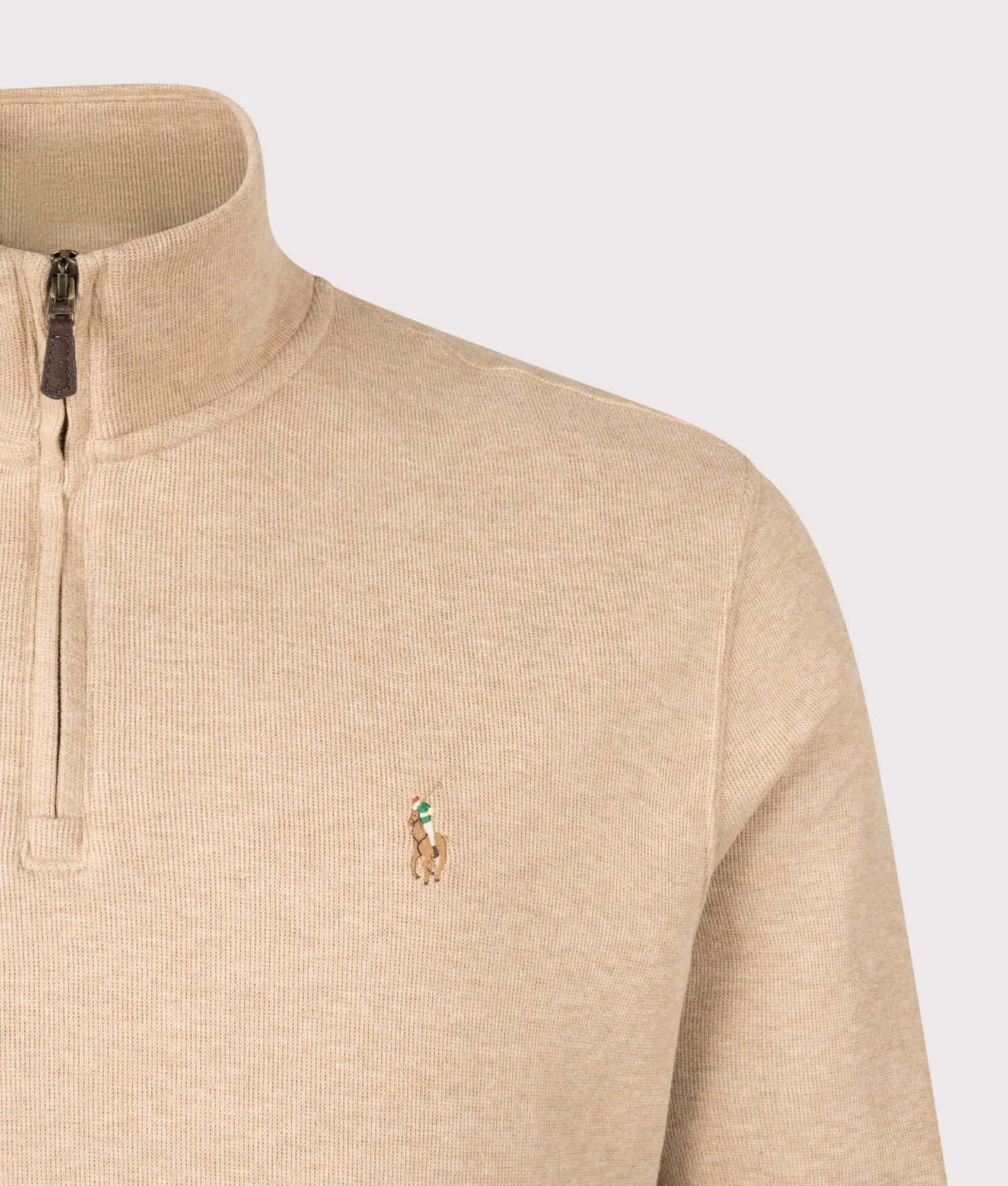 Loose Fit Estate-Rib Quarter Zip Knit Jumper - Image 2