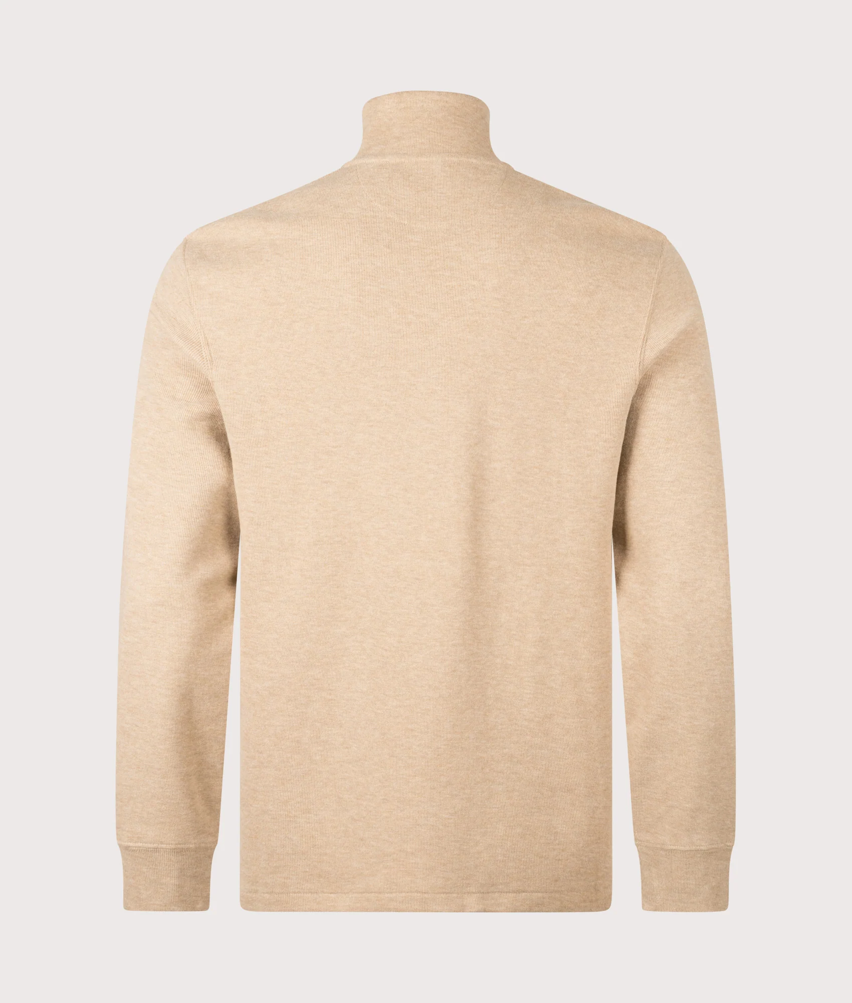 Loose Fit Estate-Rib Quarter Zip Knit Jumper - Image 3