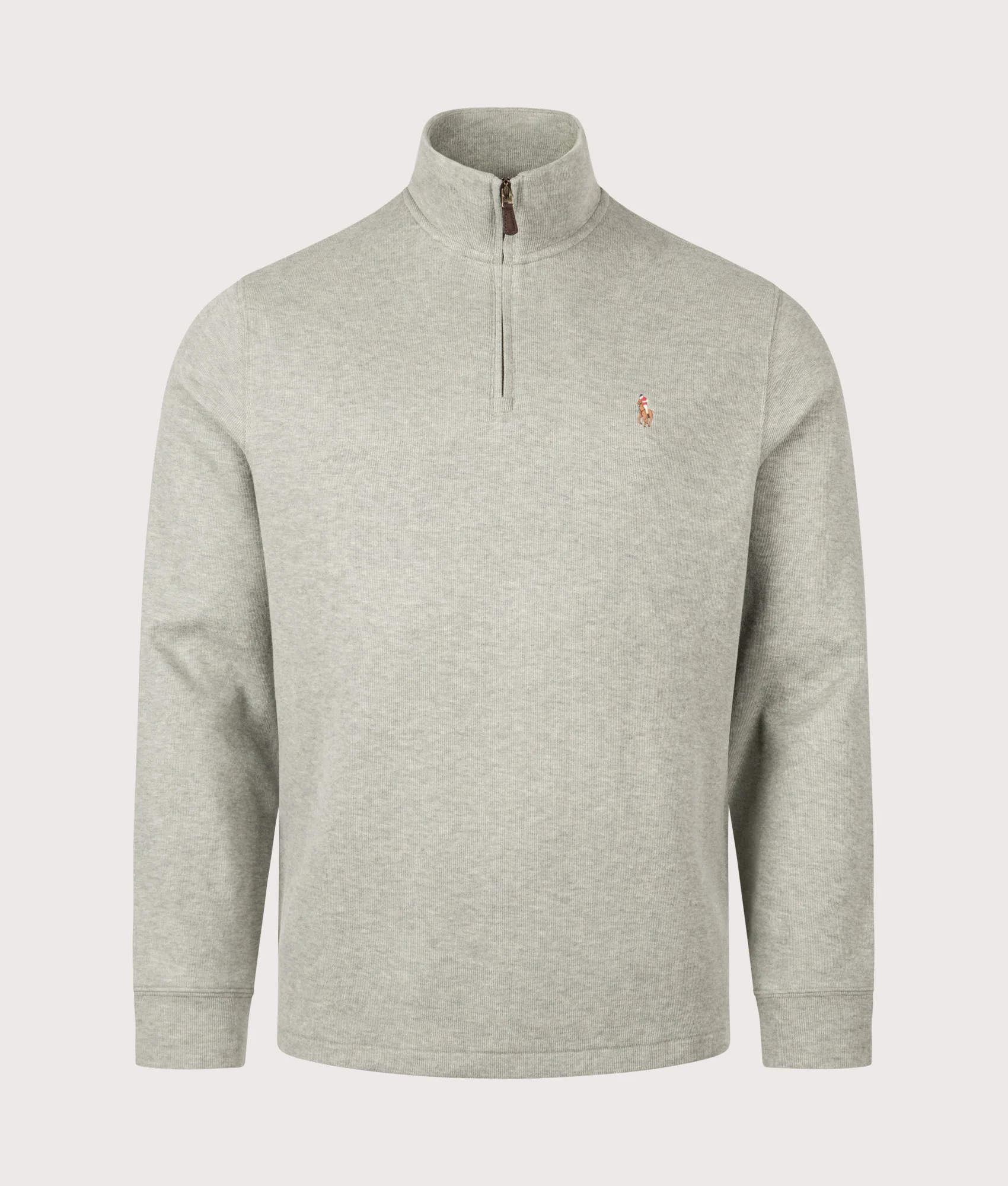 Loose Fit Estate-Rib Quarter Zip Knit Jumper