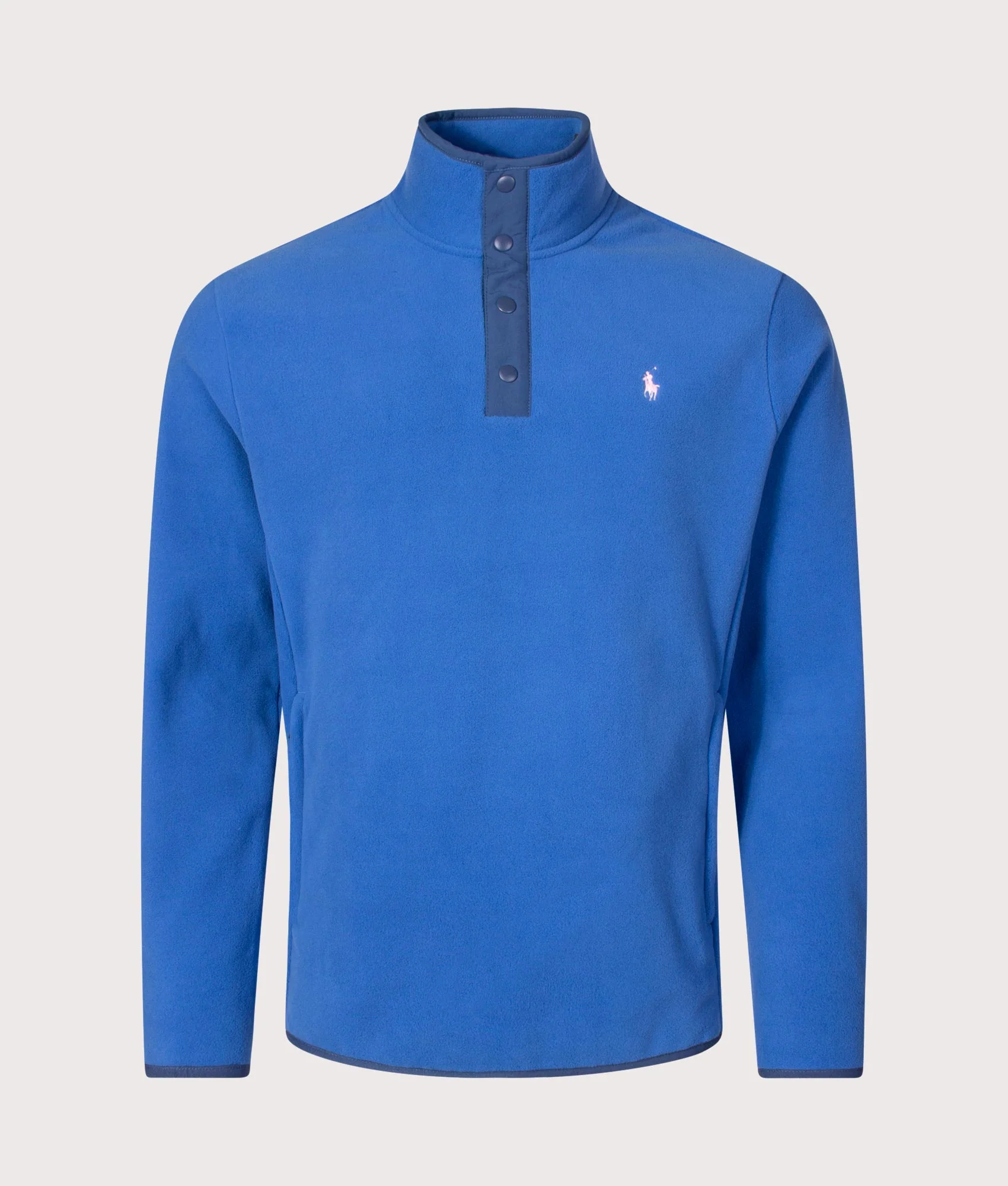 Relaxed Fit Funnel Neck Fleece Sweatshirt