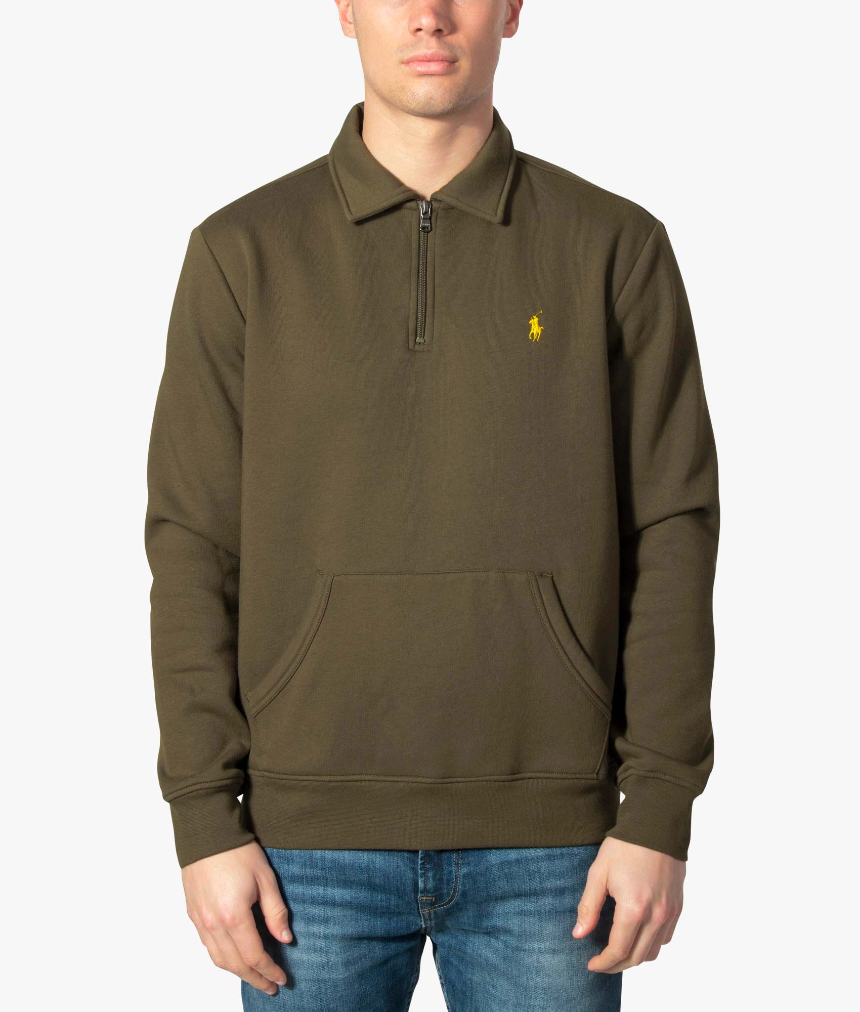 Relaxed fit collared Quarter Zip Sweatshirt - Image 2