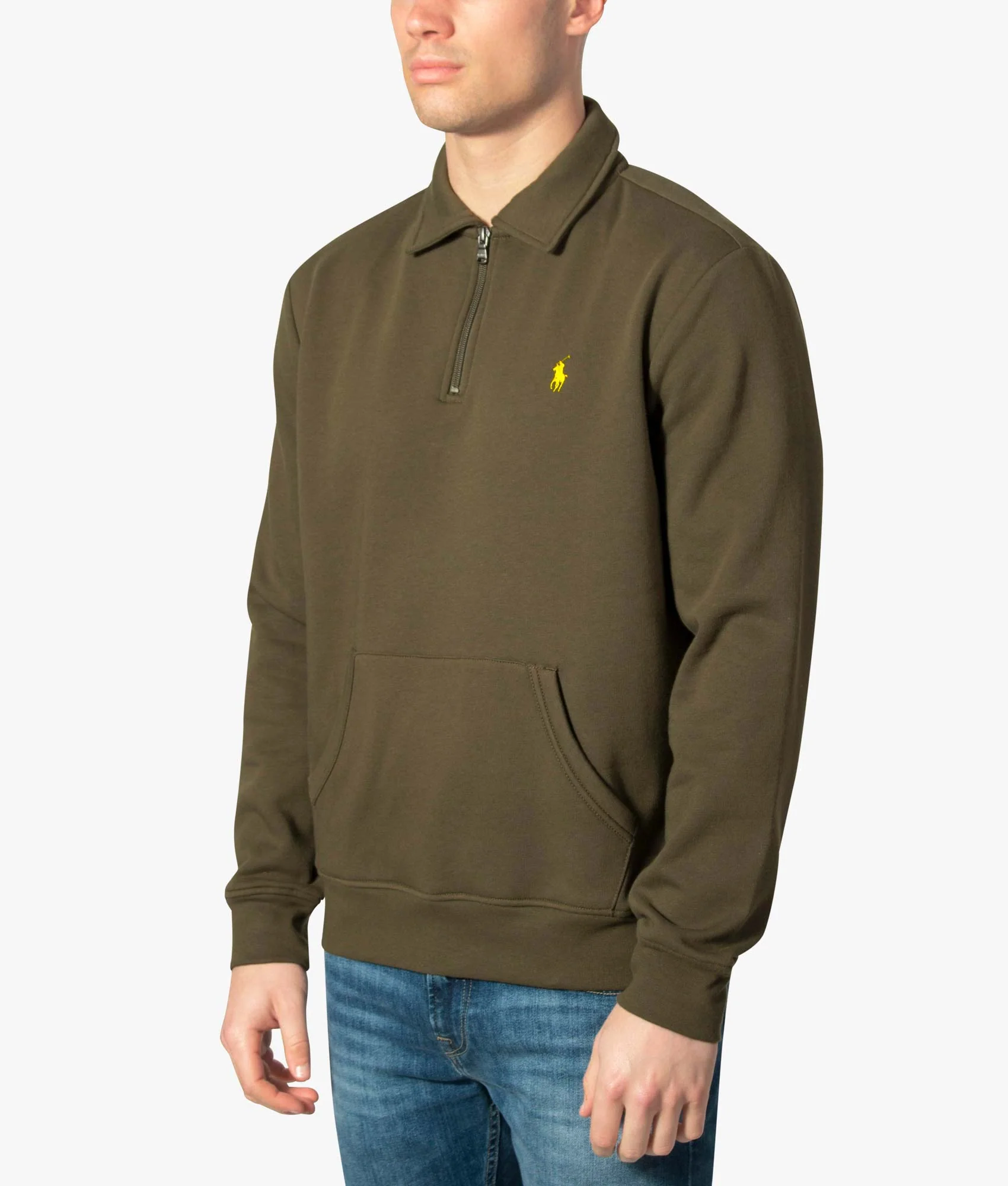 Relaxed fit collared Quarter Zip Sweatshirt - Image 4