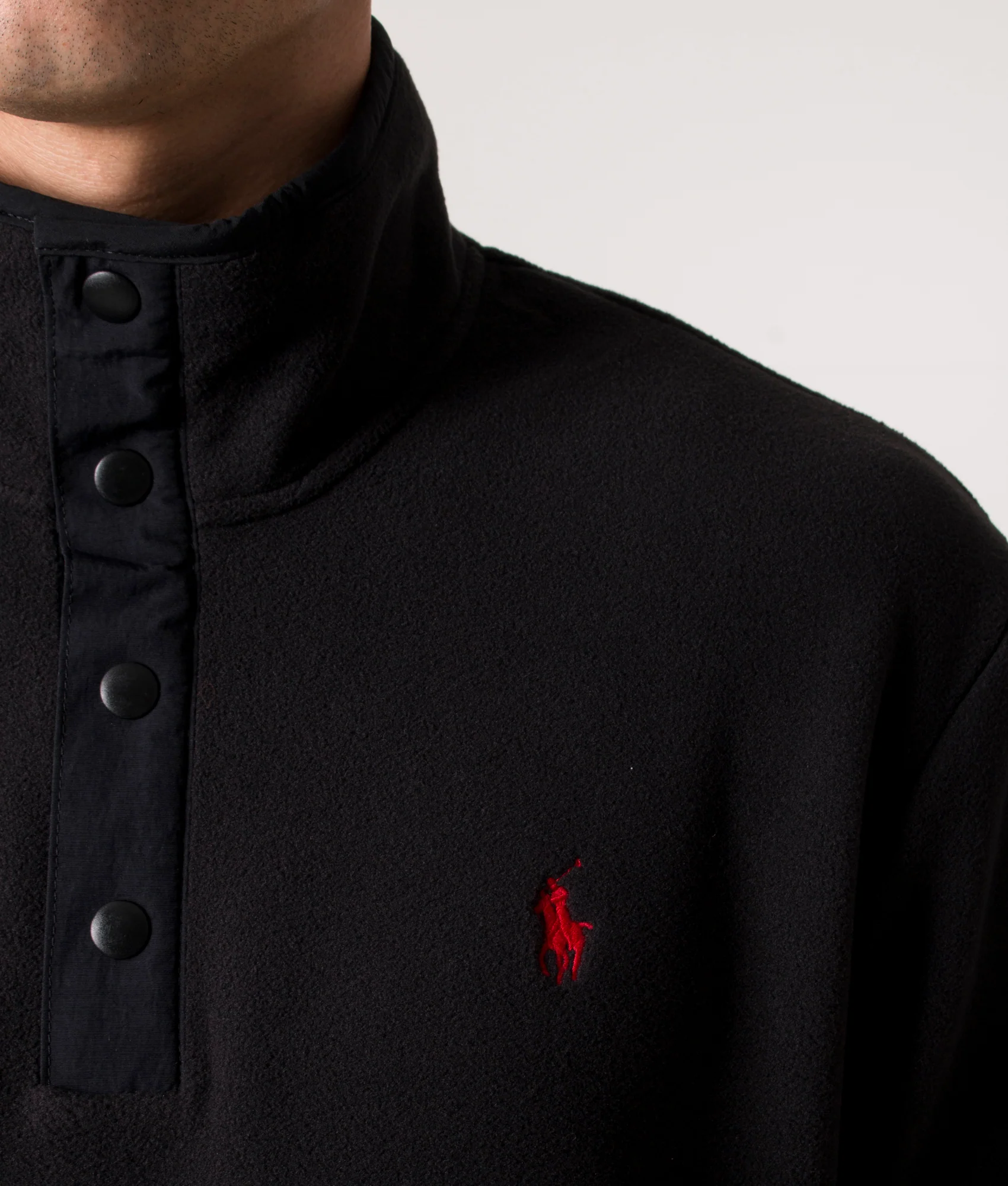 Relaxed Fit Funnel Neck Fleece Sweatshirt - Image 2