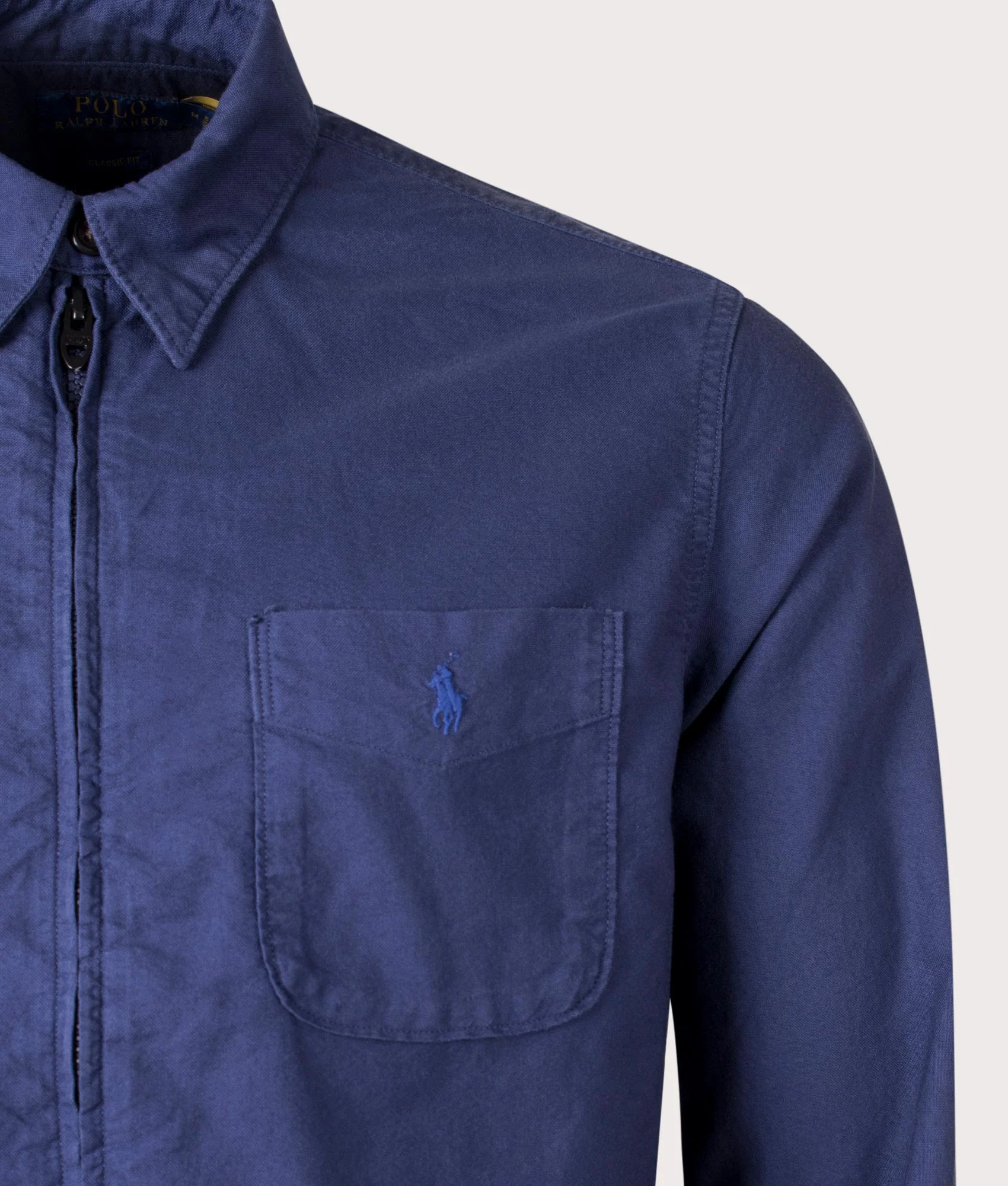 Garment Dyed Zip Oxford Overshirt - Image 2