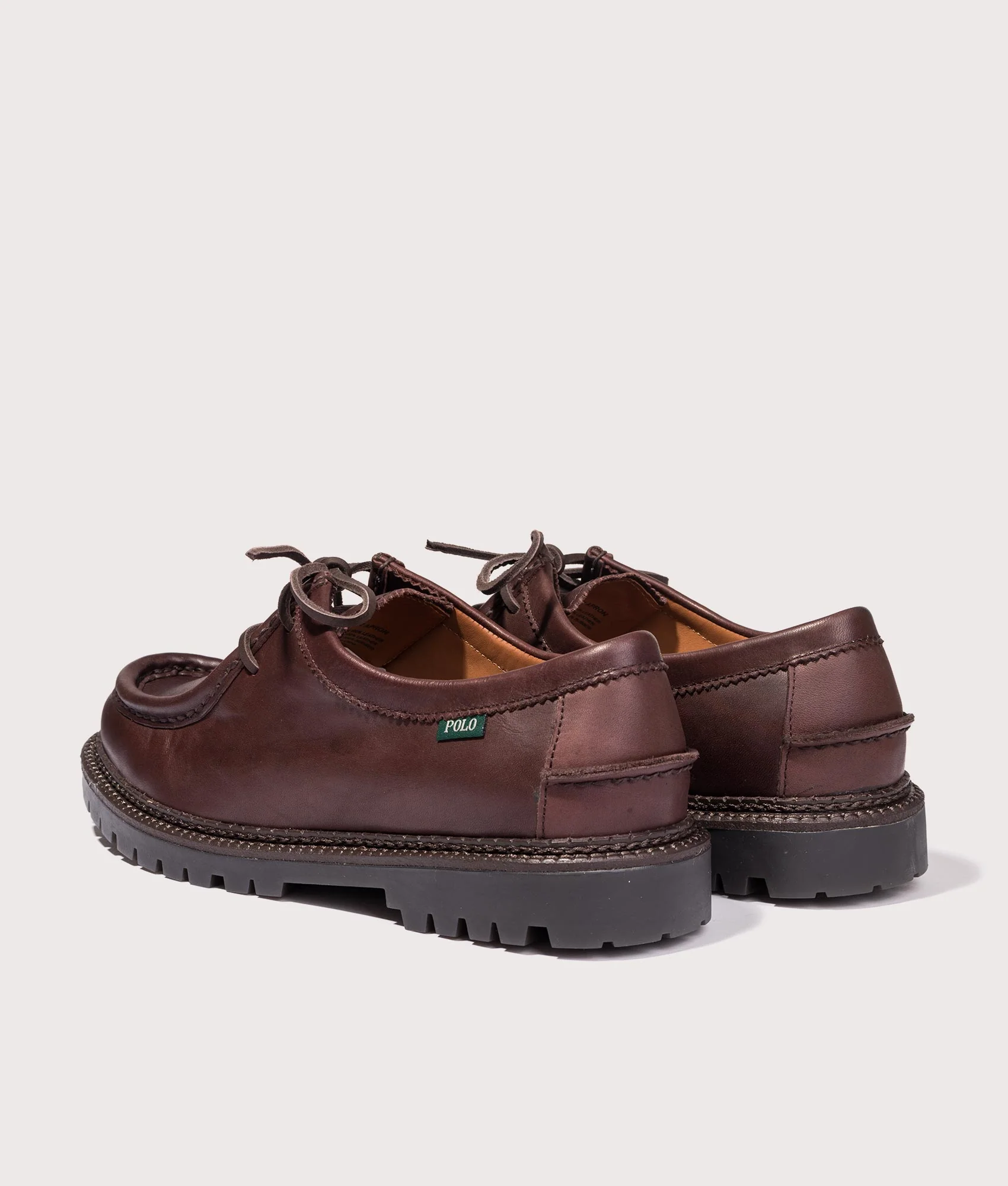Jett Lug-Sole Leather Moc-Toe Shoes - Image 3