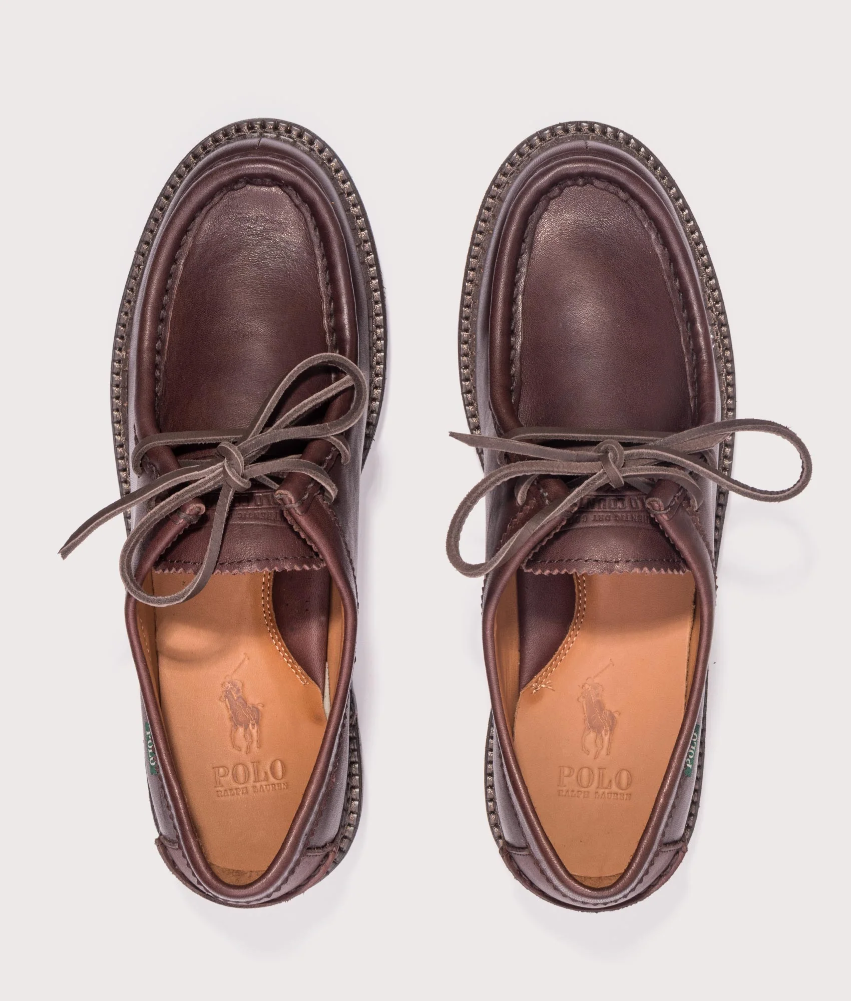 Jett Lug-Sole Leather Moc-Toe Shoes - Image 4