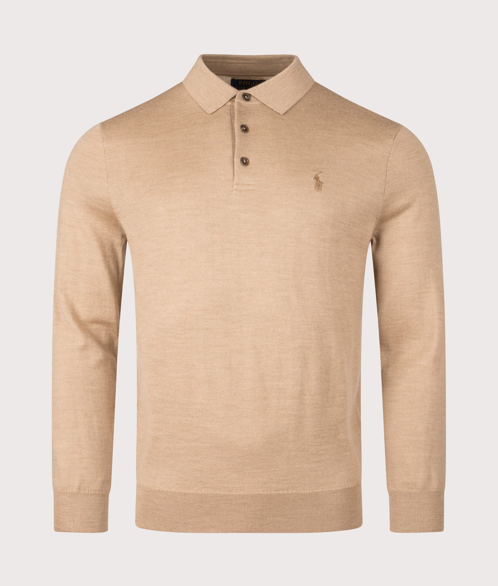 Knitted Long Sleeve Polo Shirt