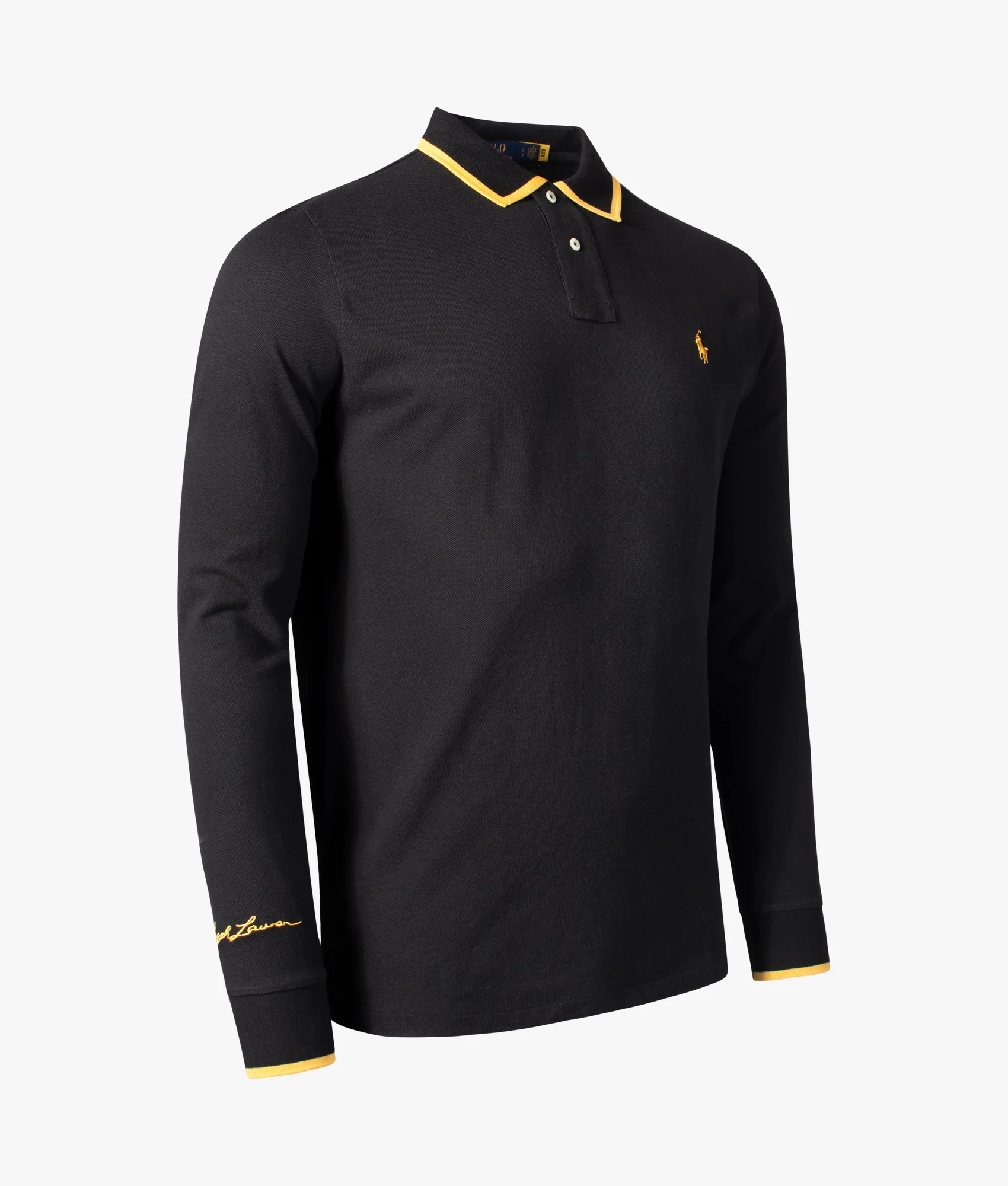 Custom Slim Fit Long Sleeve Polo Shirt - Image 2