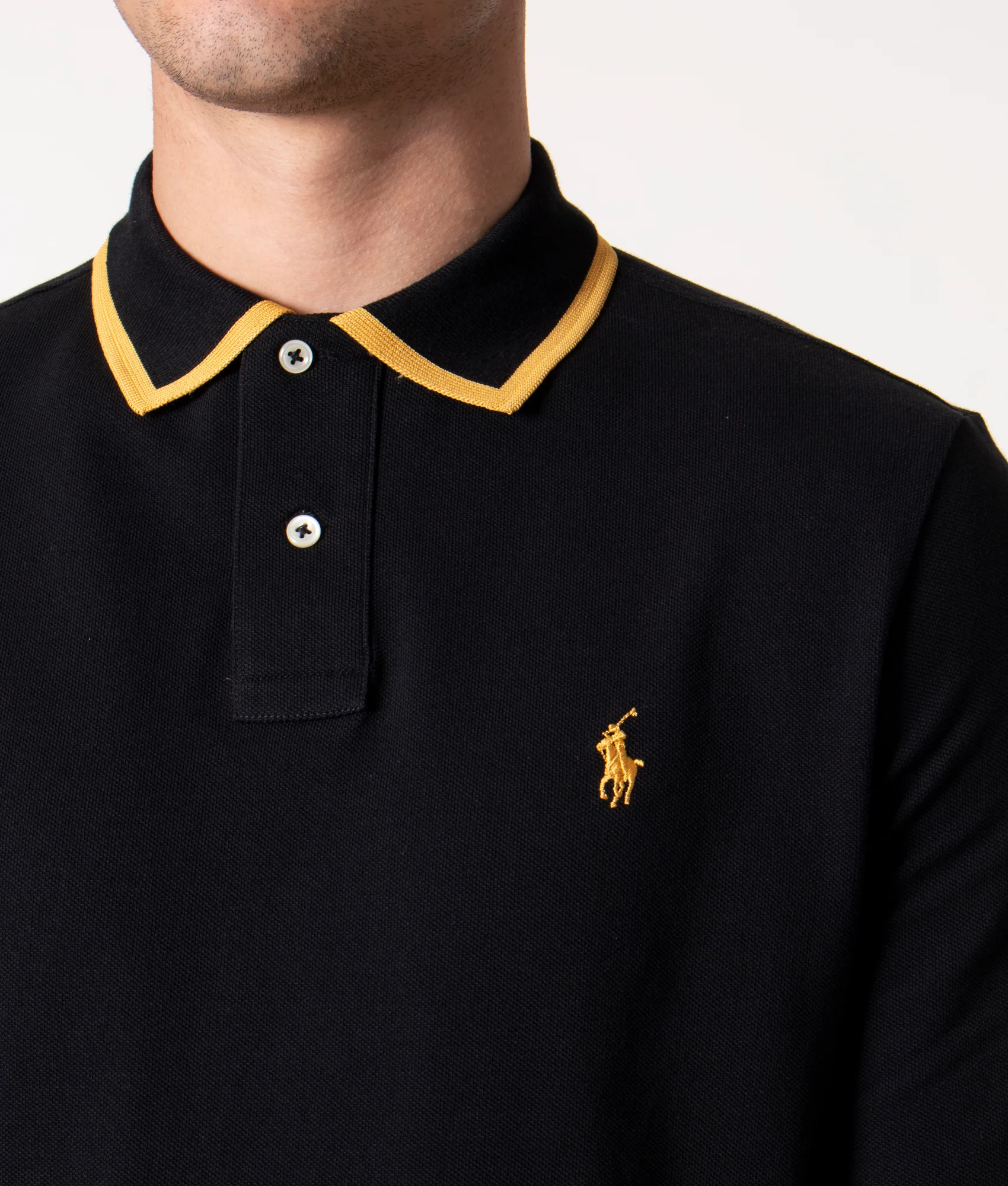 Custom Slim Fit Long Sleeve Polo Shirt - Image 3