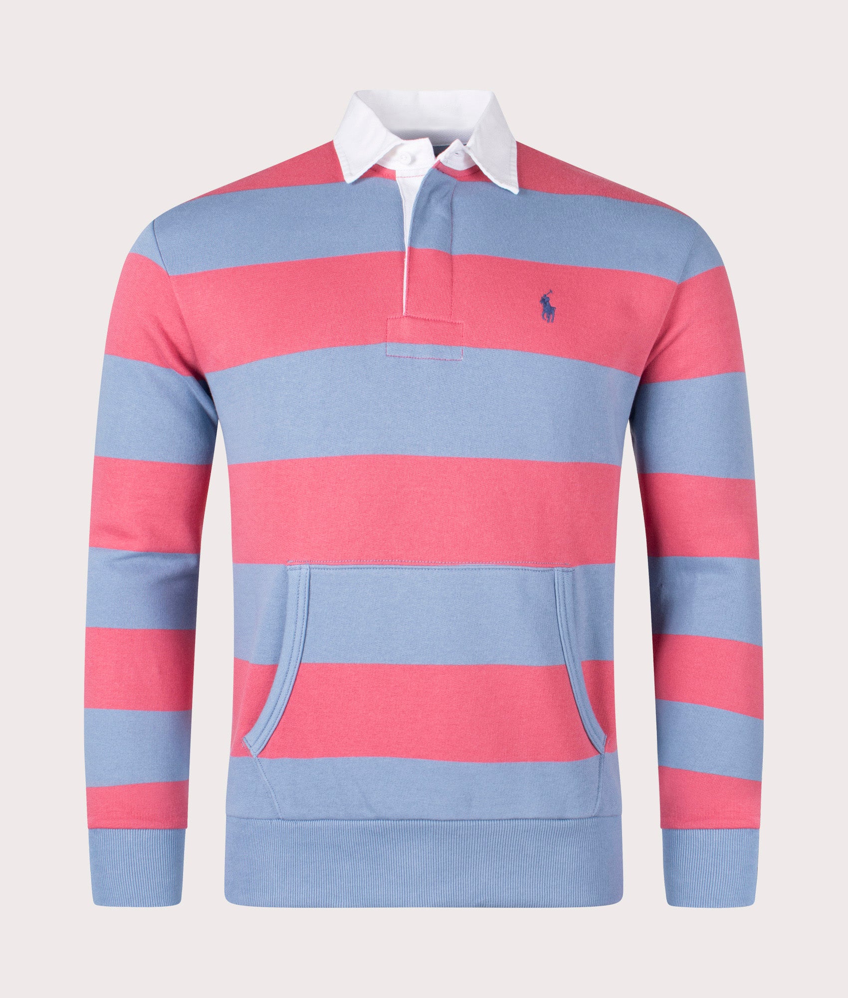 Striped Fleece Rugby Sweatshirt